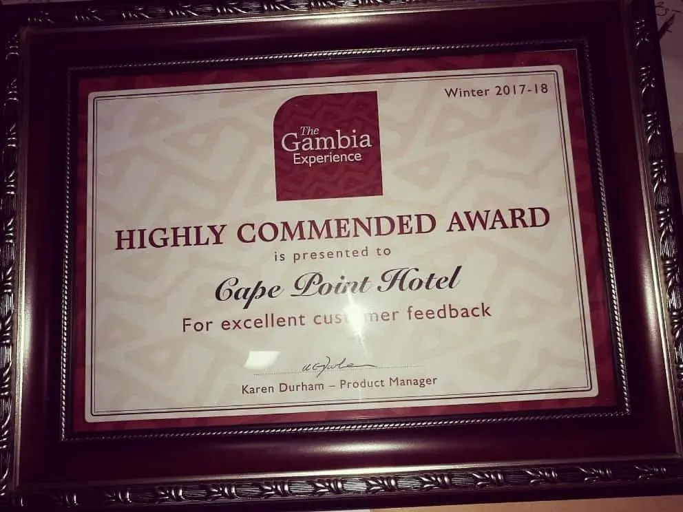 Logo/Certificate/Sign in Cape Point Hotel