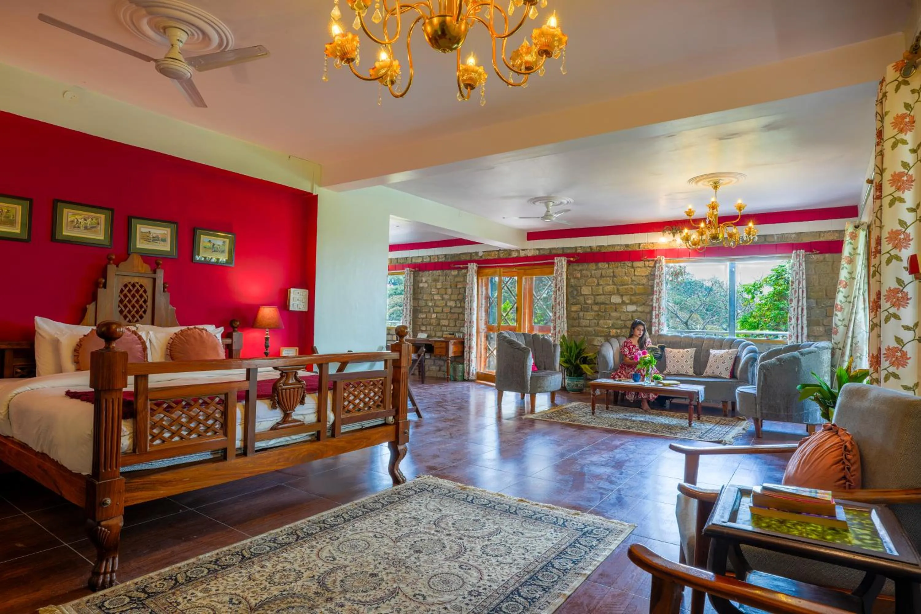 Seating area in Seclude Nahan, Bantony Cottage