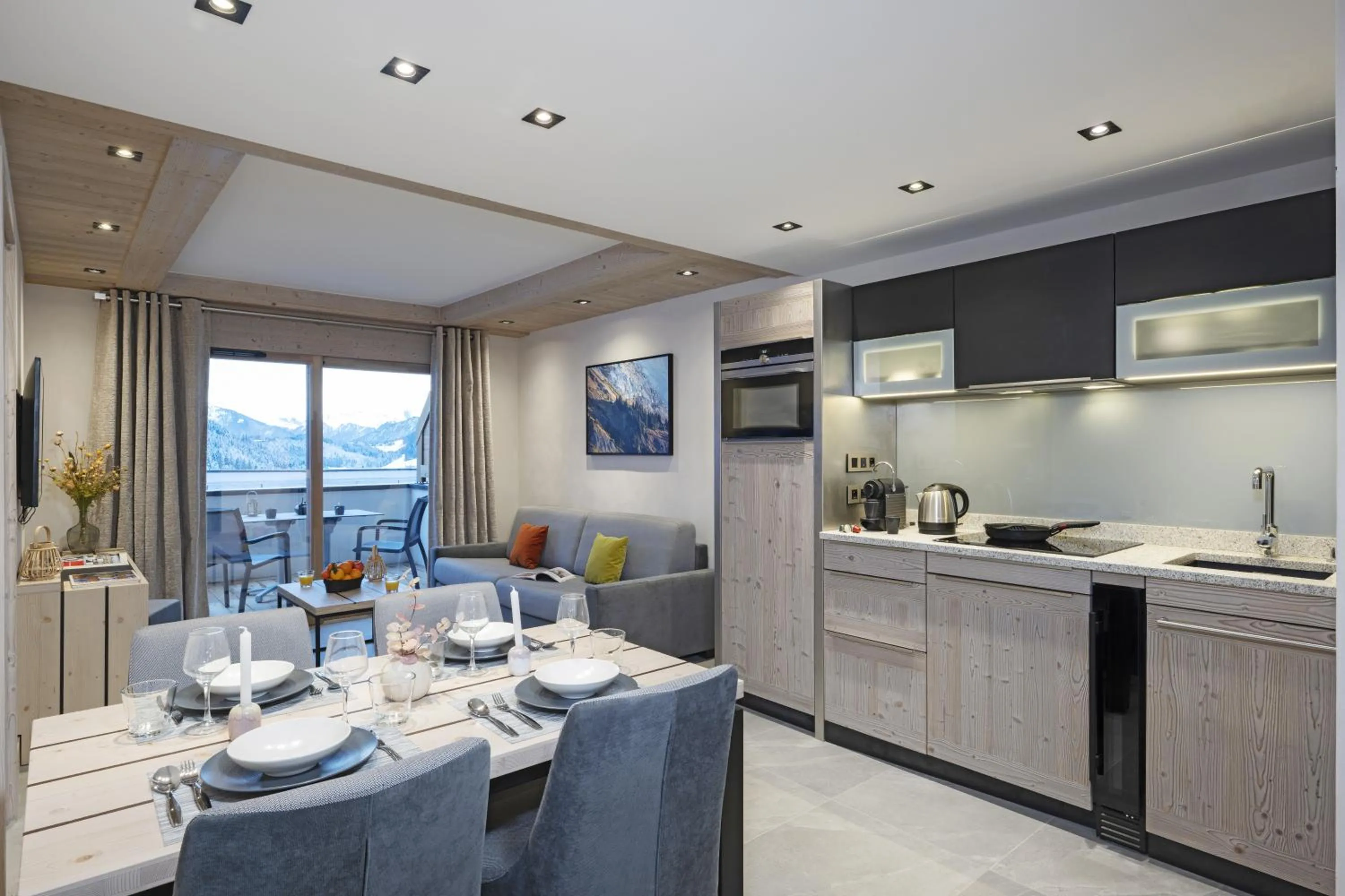 Dining area in MGM Hôtels & Résidences - Résidence Chalets de Joy