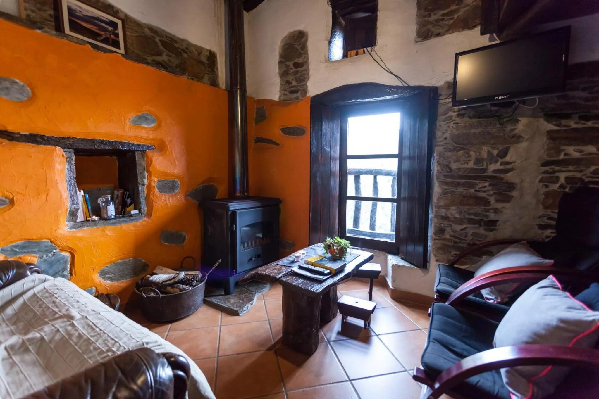Living room, Bed in Talasnal Montanhas de Amor