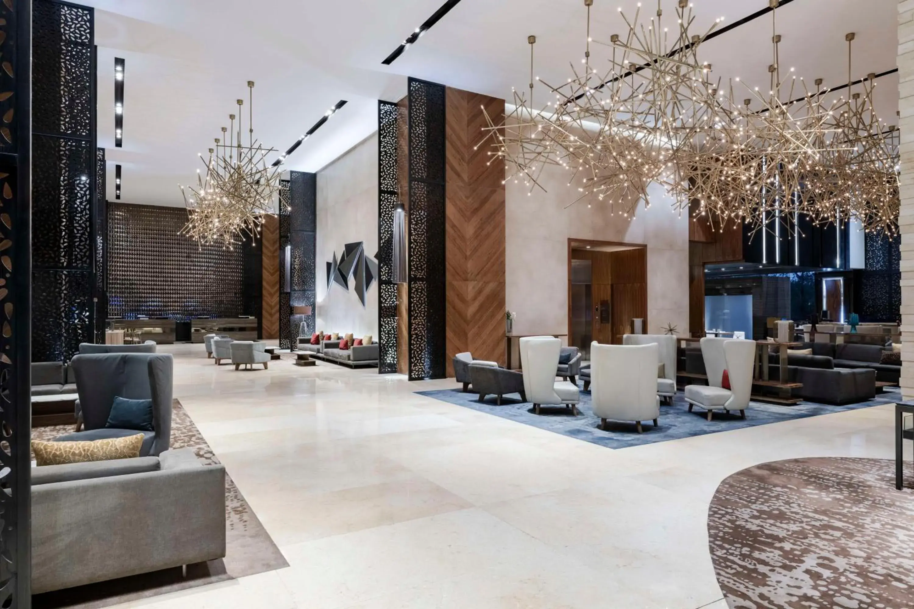 Lobby or reception in Hilton Mexico City Santa Fe Lobby or reception in Hilton Mexico City Santa Fe