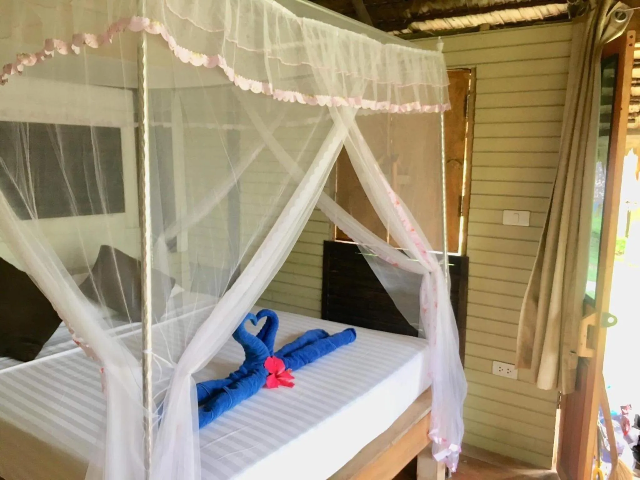 Bed in Koh Mook Mountain view