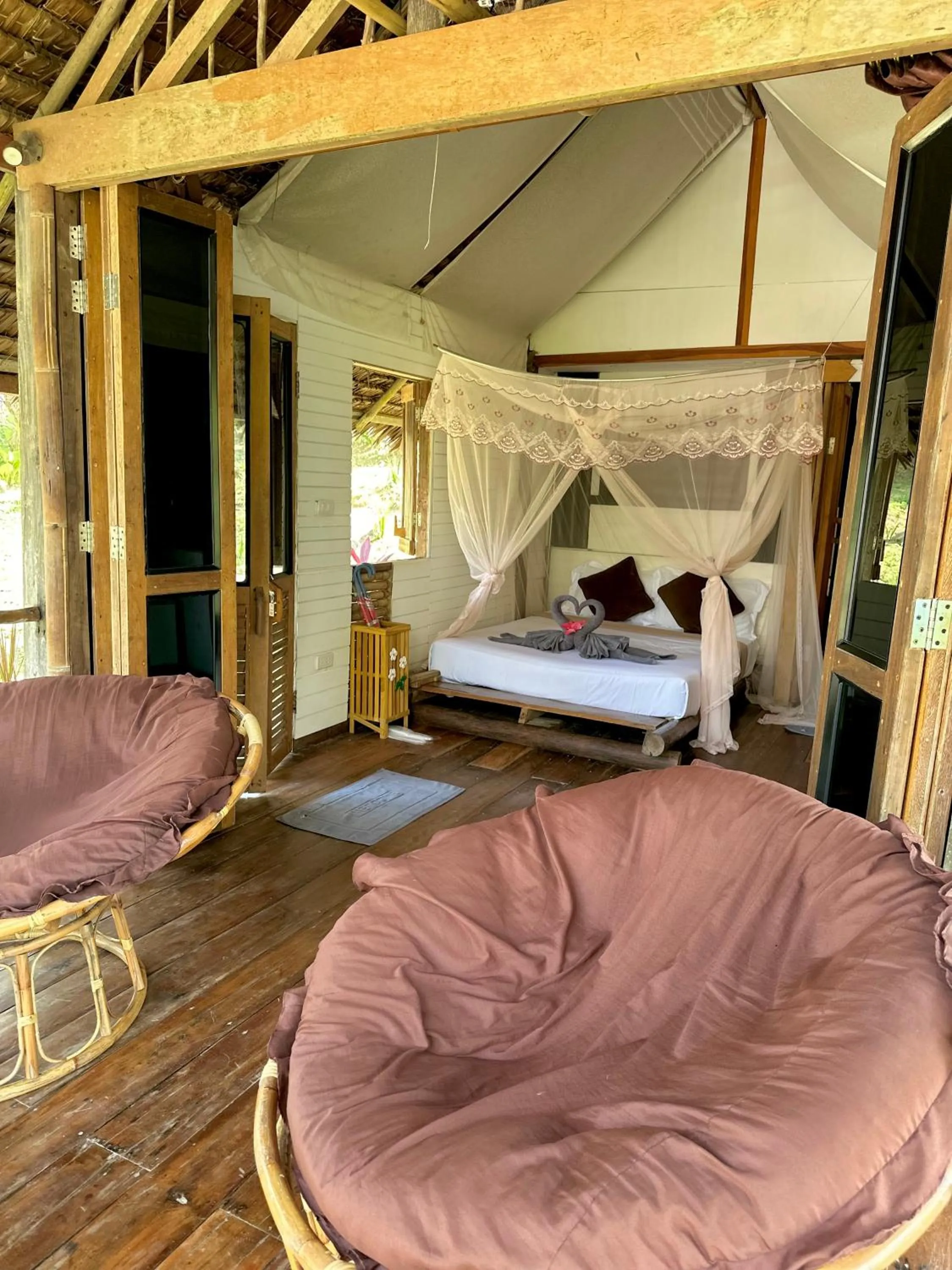 Patio, Bed in Koh Mook Mountain view