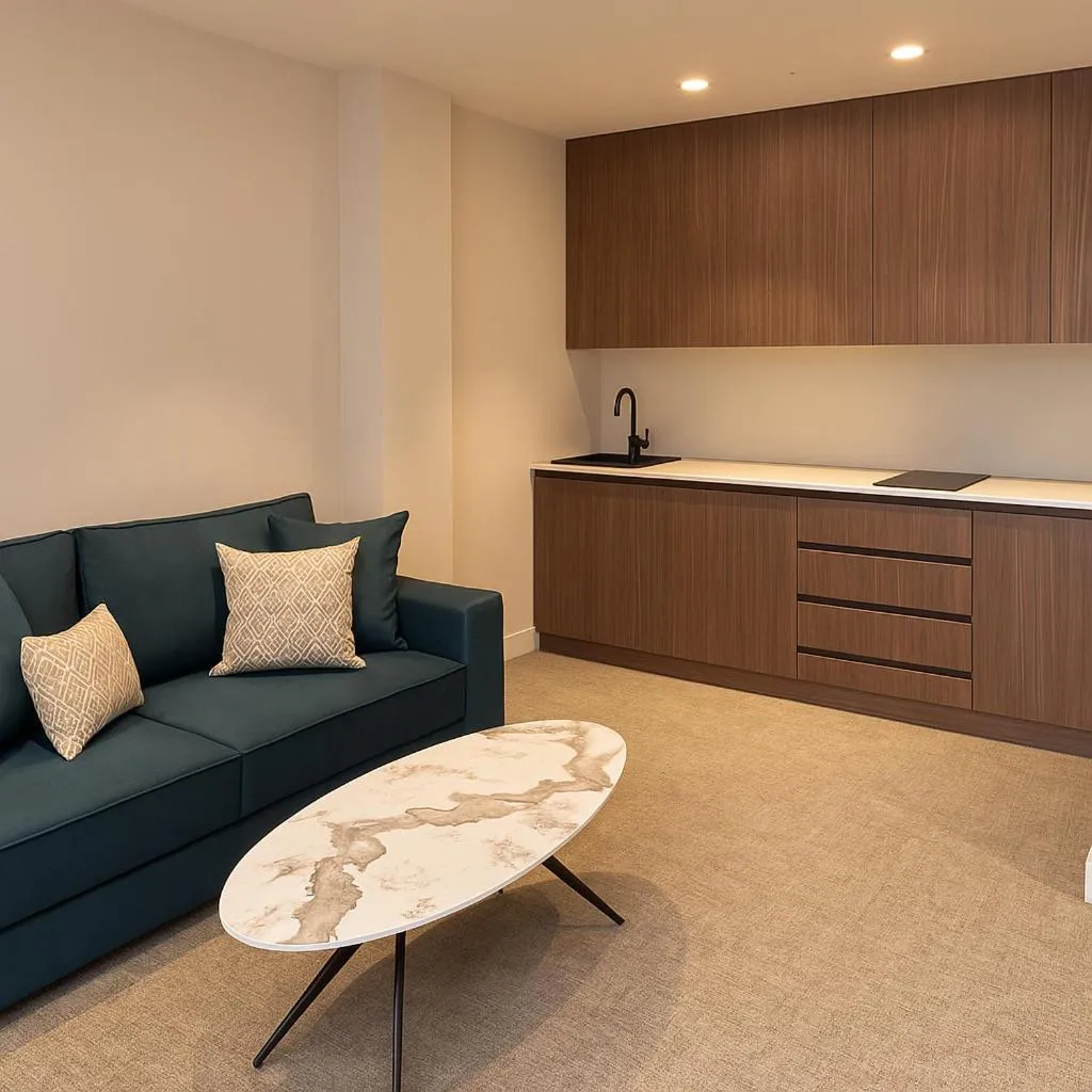 Kitchen or kitchenette in Hotel Riva