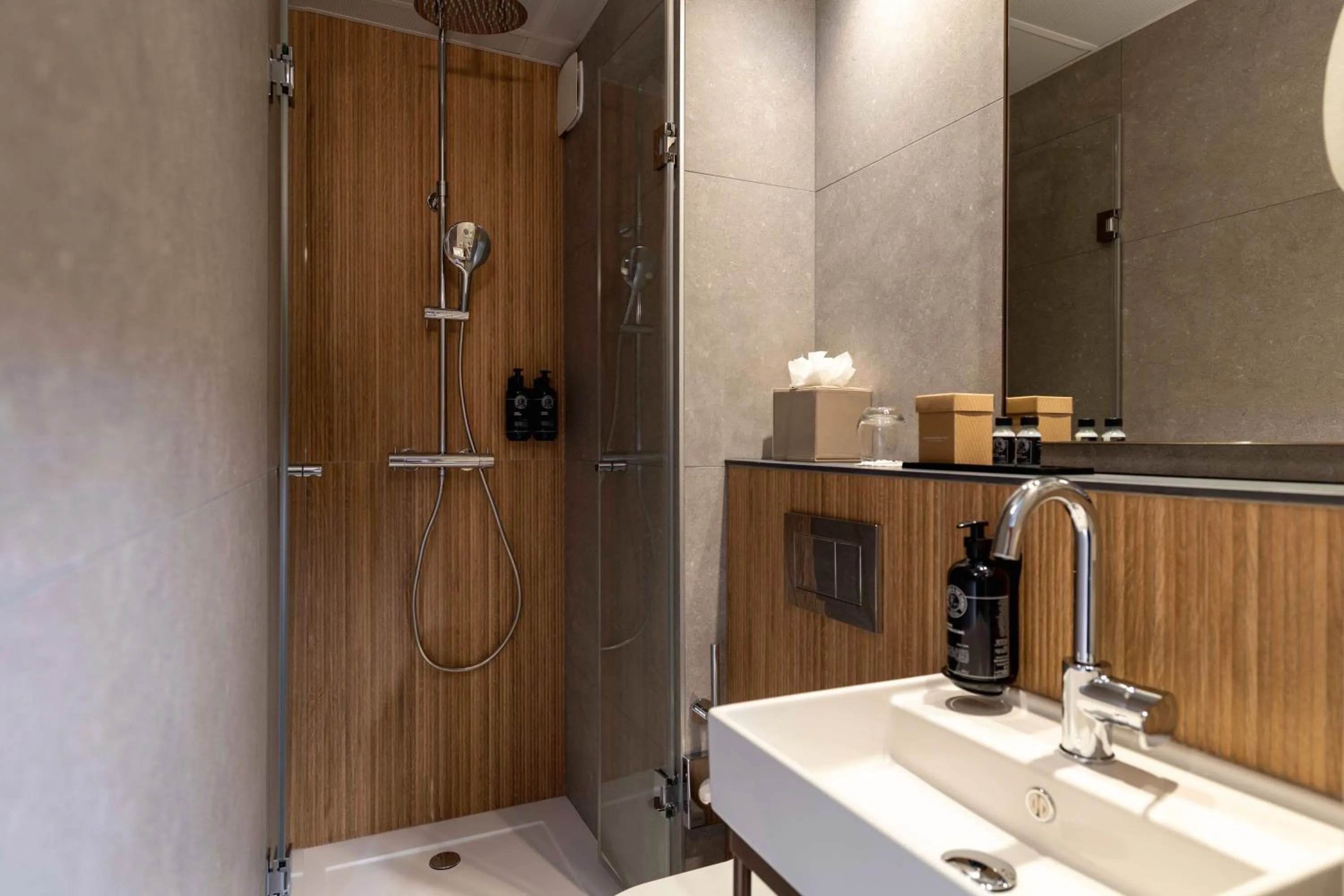 Shower in Hôtel Le Cardinal