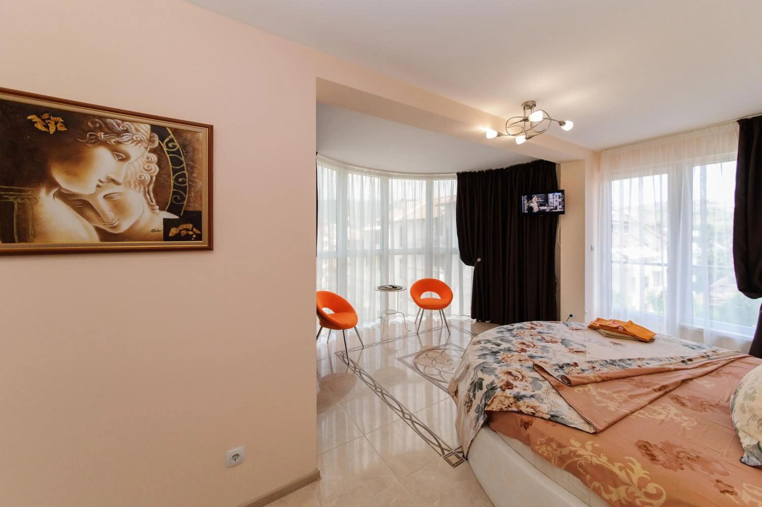 Bed in Sandanski Peak Guest Rooms