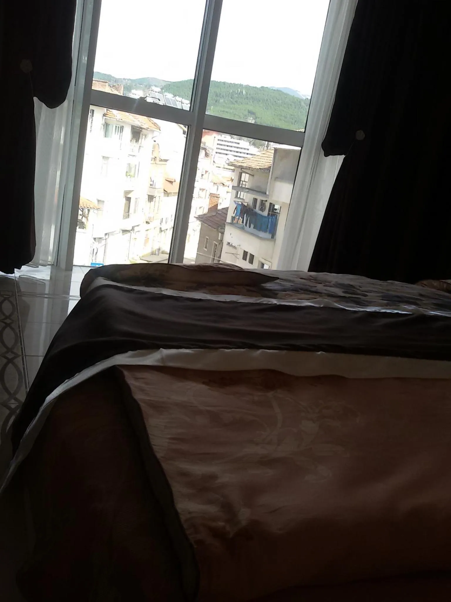 Landmark view, Bed in Sandanski Peak Guest Rooms