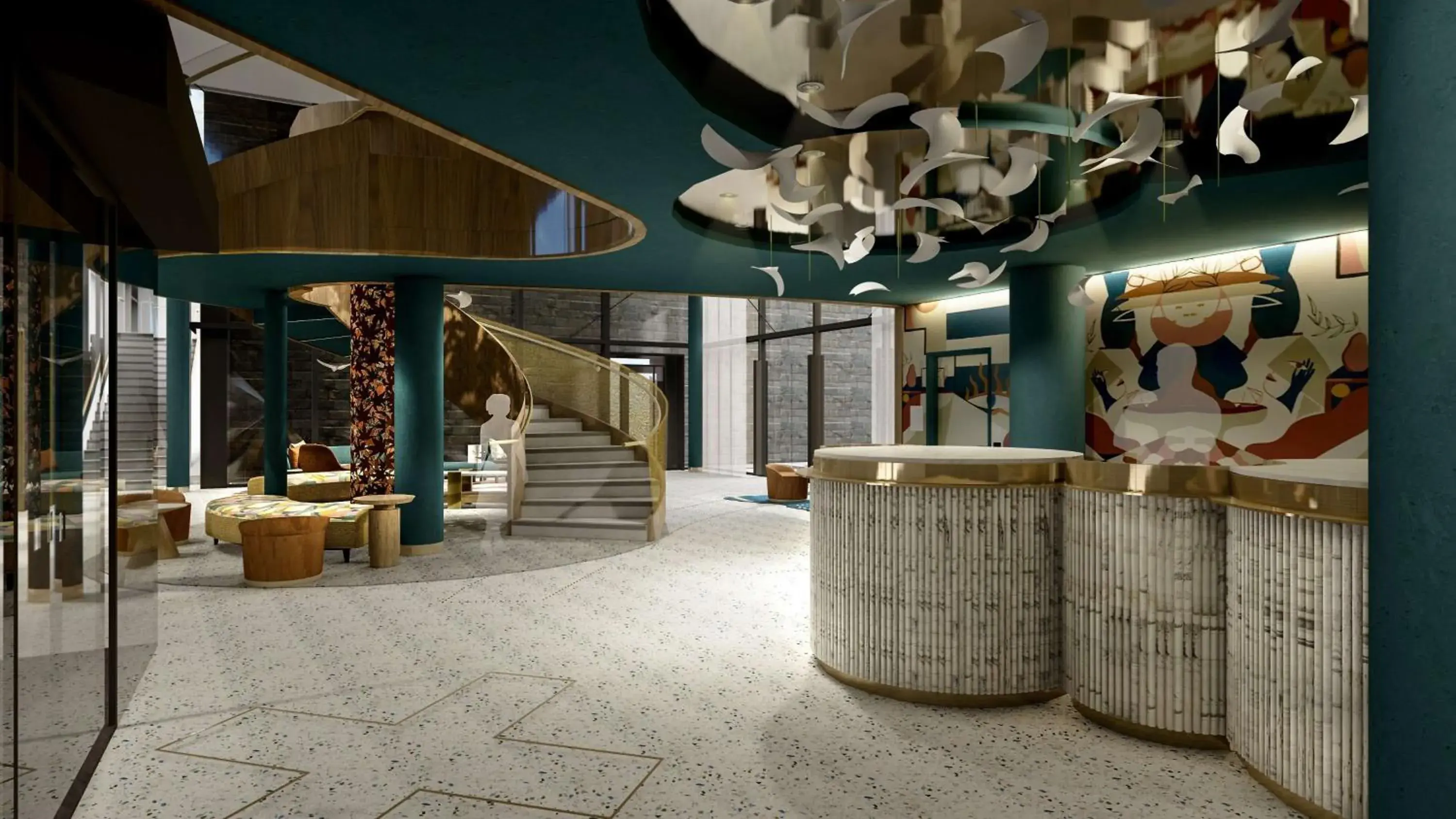 Lobby or reception in Adina Apartment Hotel Melbourne, Pentridge Lobby or reception in Adina Apartment Hotel Melbourne, Pentridge