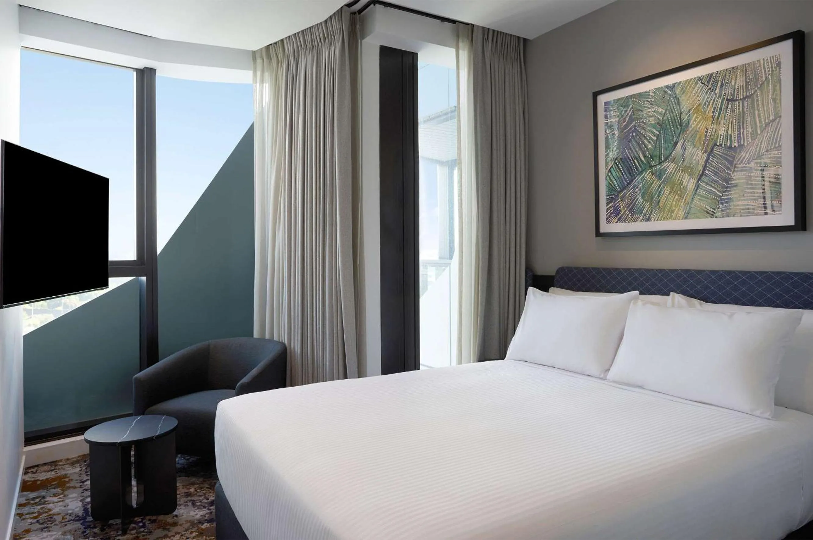 Bedroom, Bed in Adina Apartment Hotel Melbourne, Pentridge