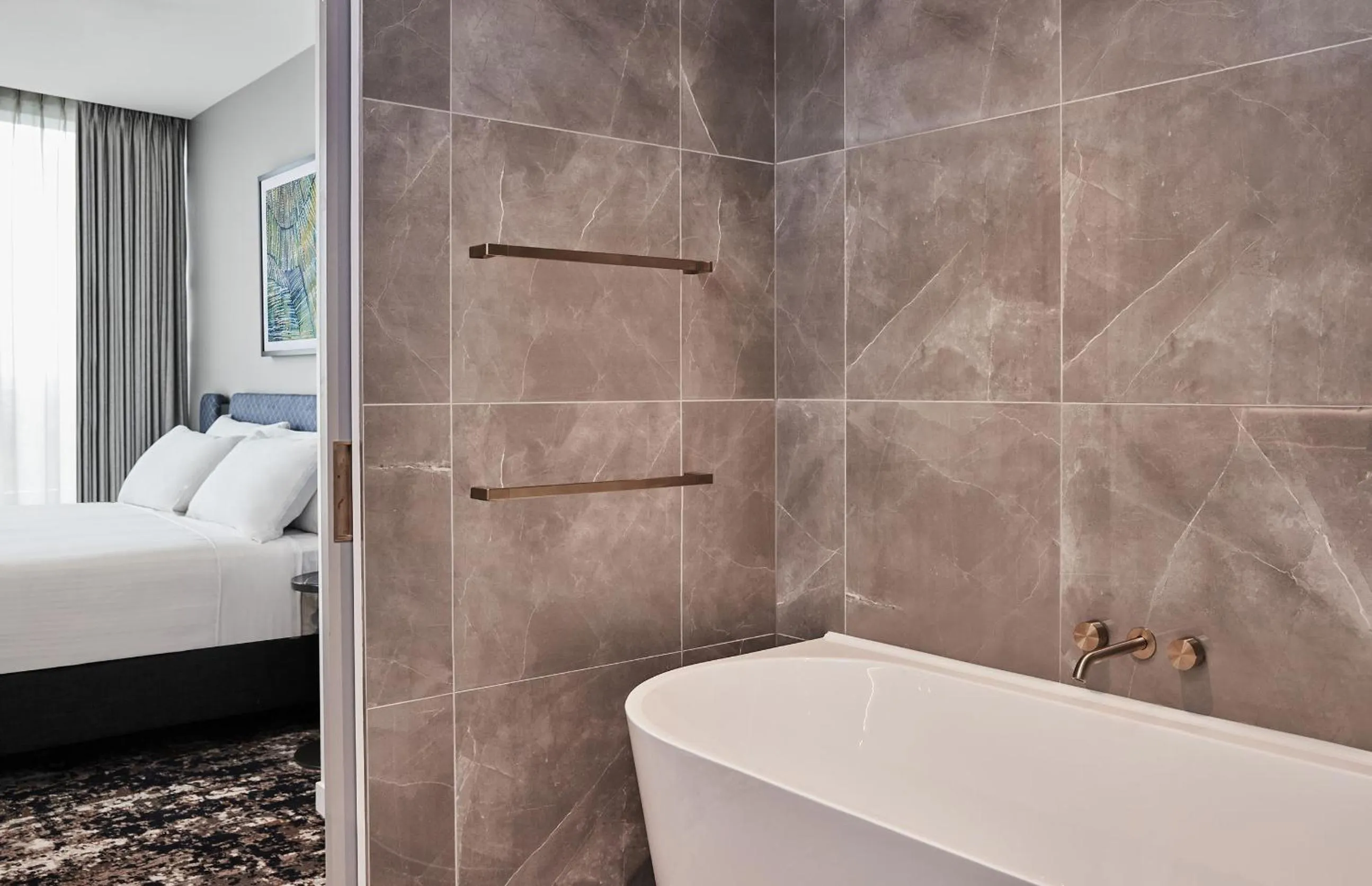 Bed in Adina Apartment Hotel Melbourne, Pentridge