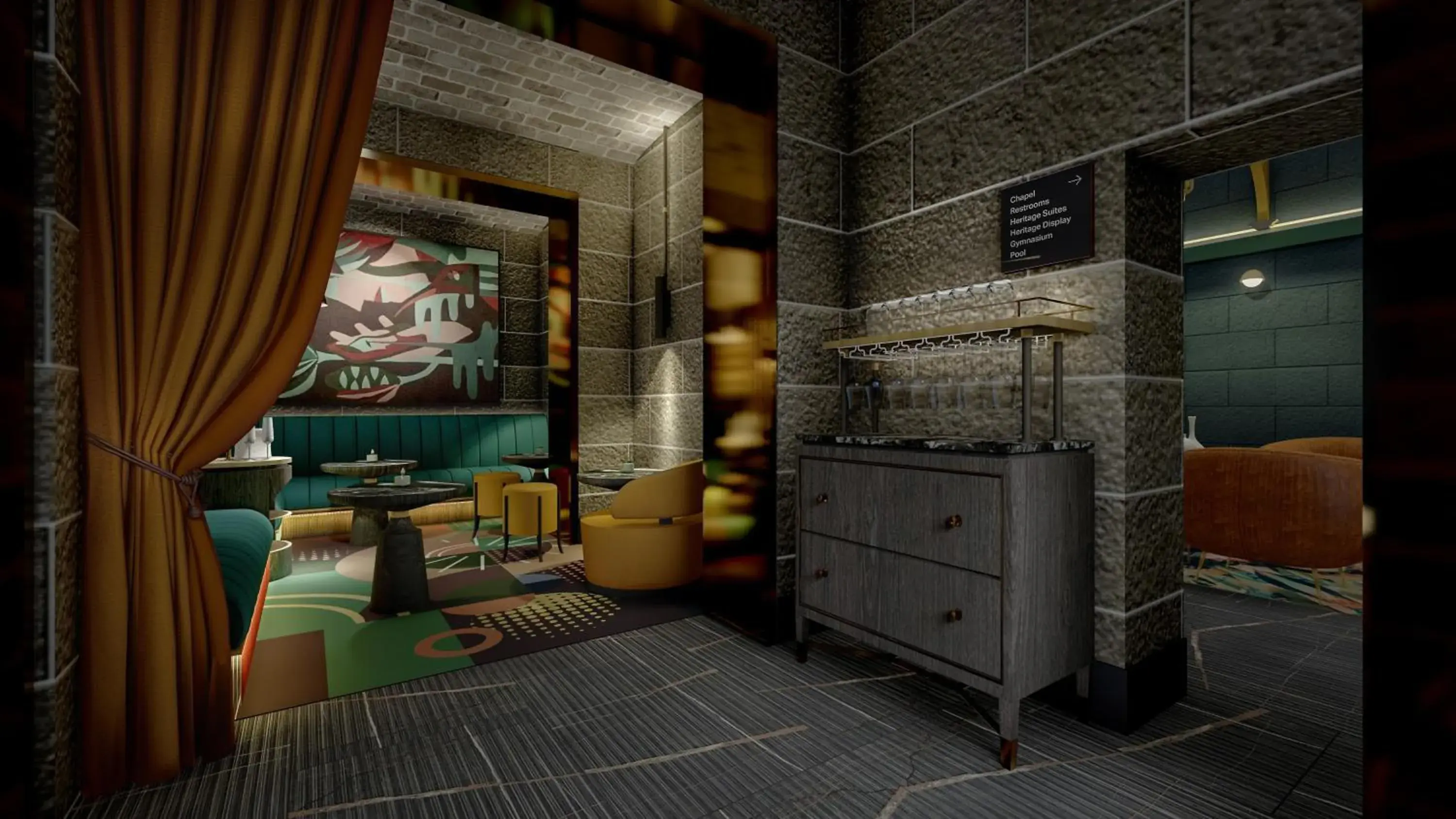 Lounge or bar in Adina Apartment Hotel Melbourne, Pentridge Lounge or bar in Adina Apartment Hotel Melbourne, Pentridge