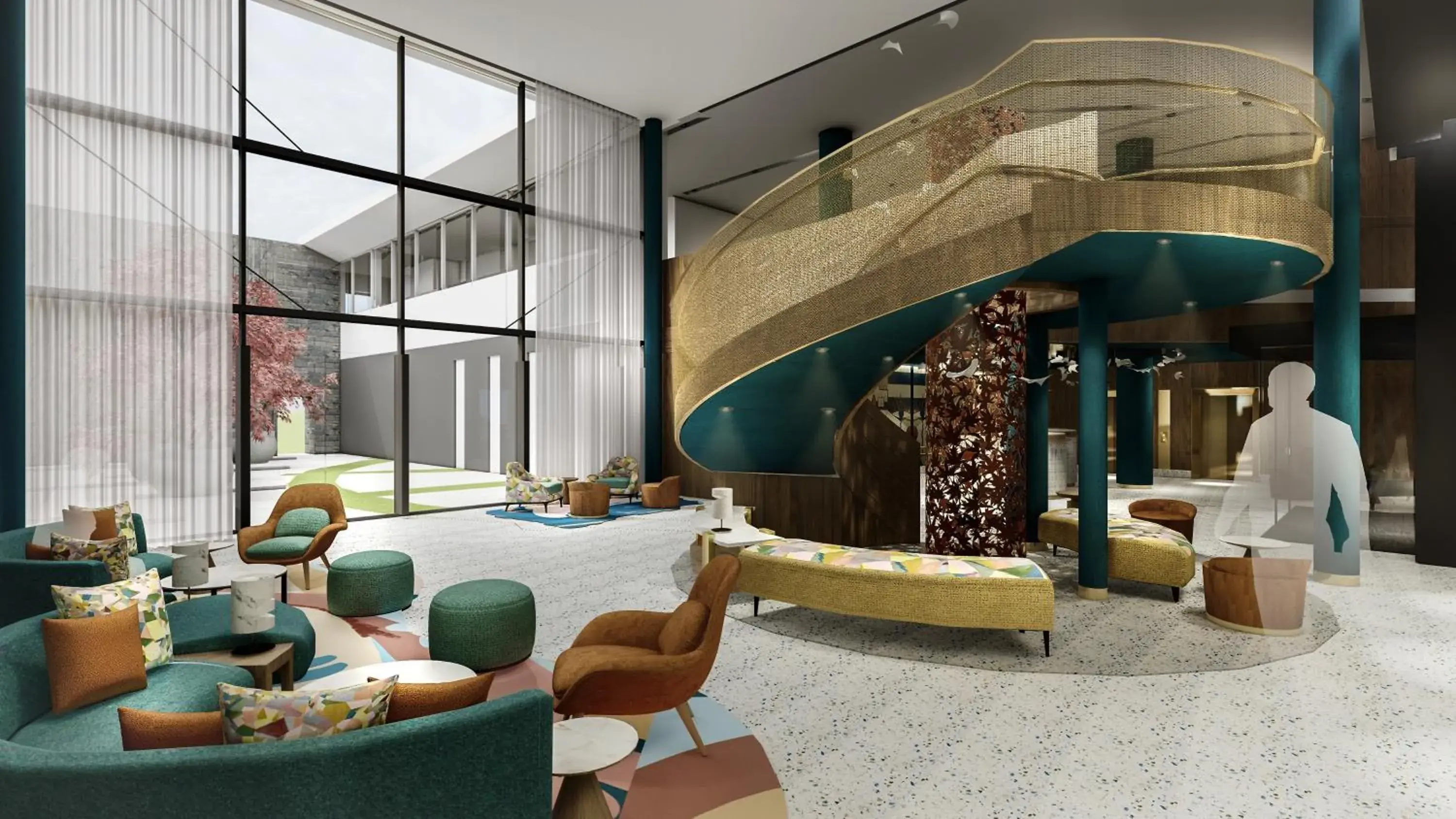 Lobby or reception in Adina Apartment Hotel Melbourne, Pentridge Lobby or reception in Adina Apartment Hotel Melbourne, Pentridge