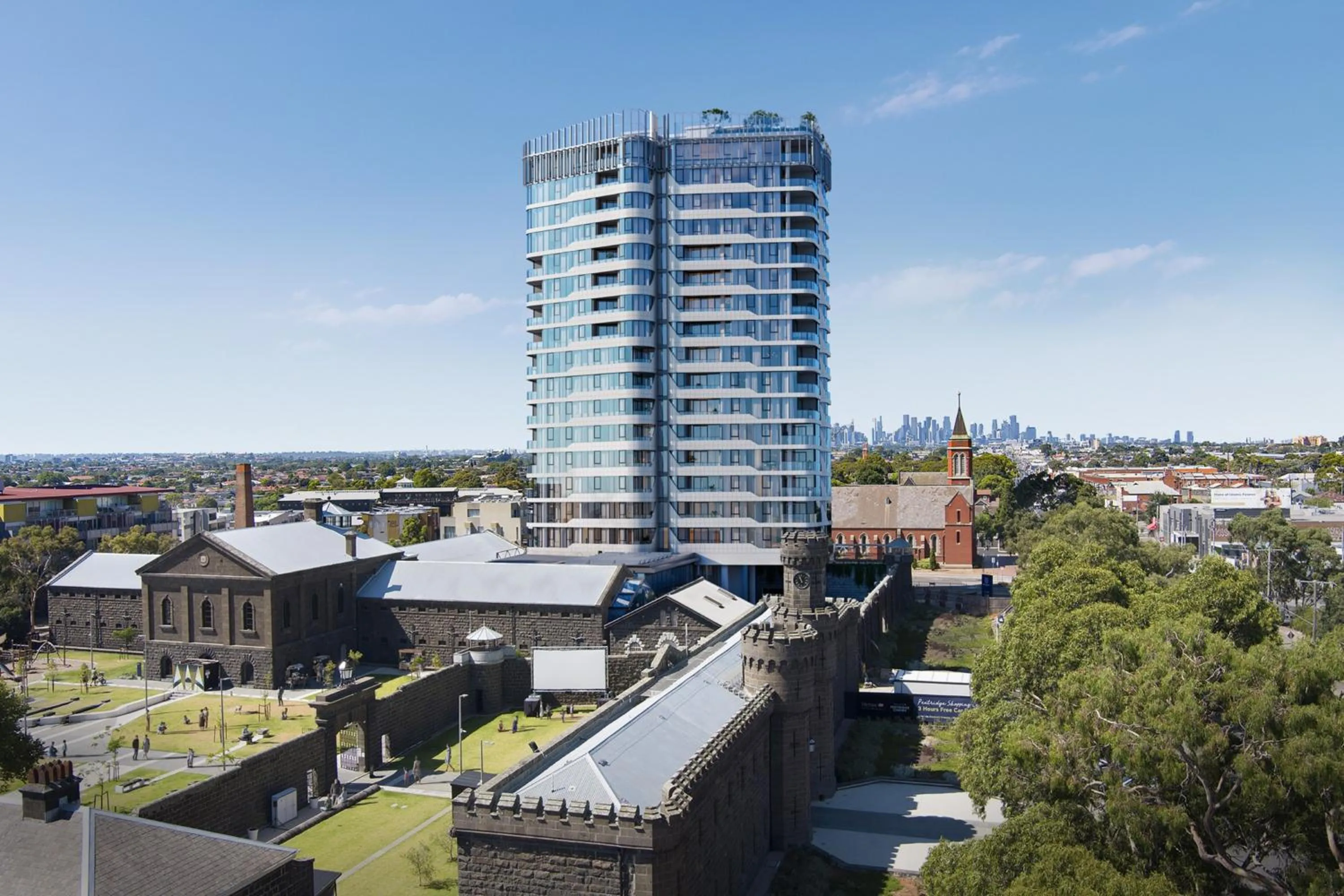 Property building in Adina Apartment Hotel Melbourne, Pentridge