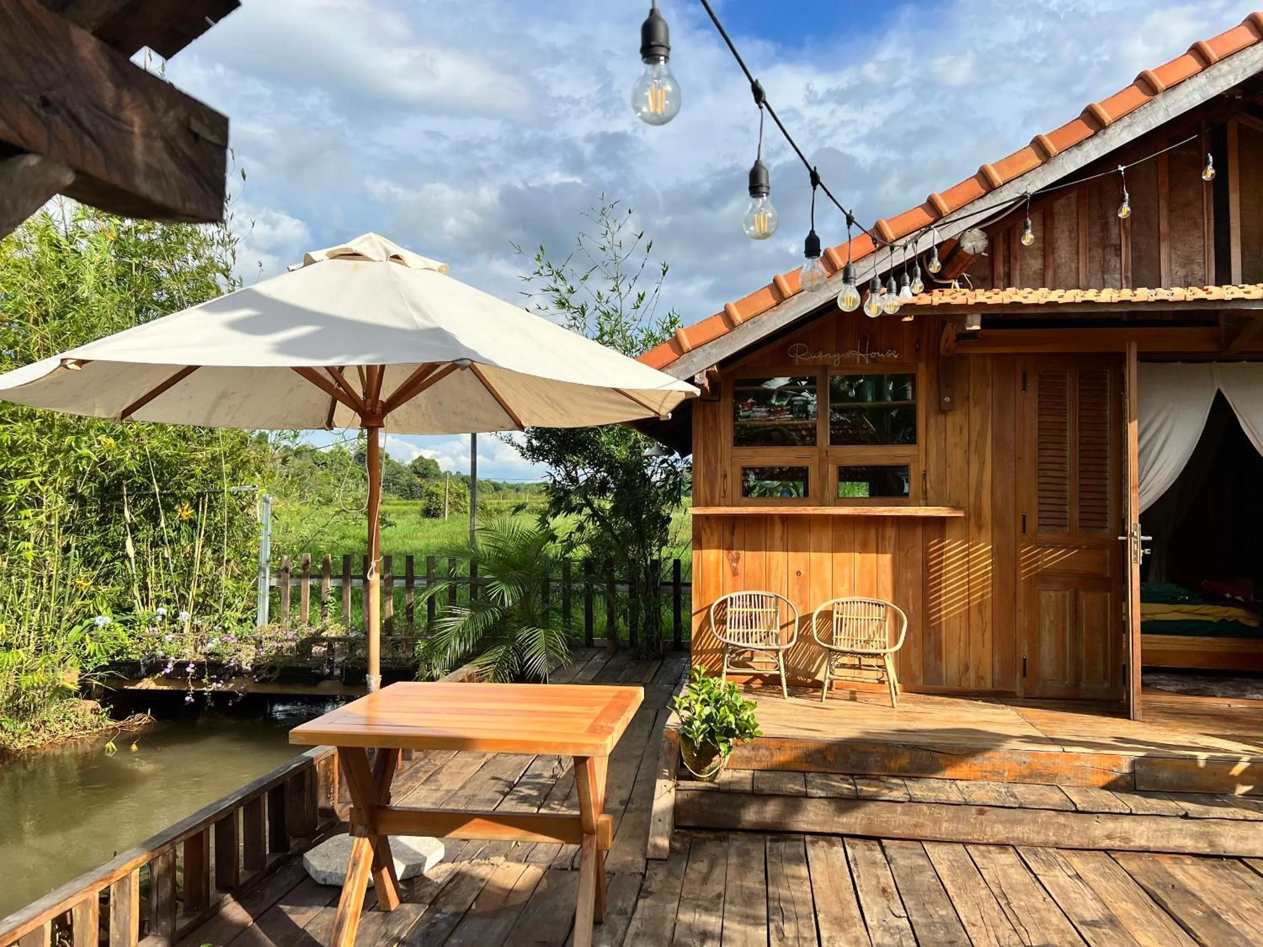 Garden view in Mộc An Nhiên Farmstay