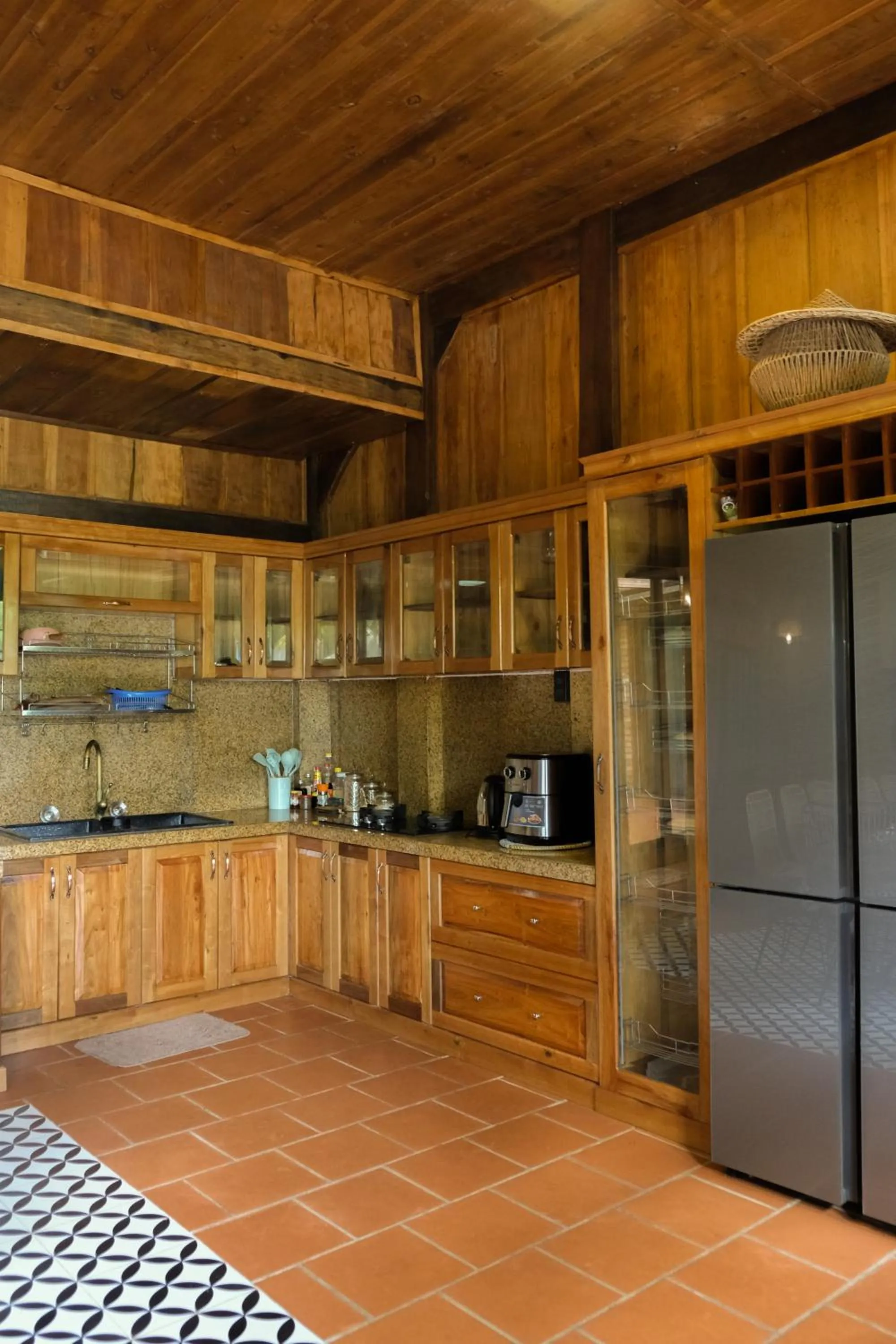 Kitchen or kitchenette in Mộc An Nhiên Farmstay