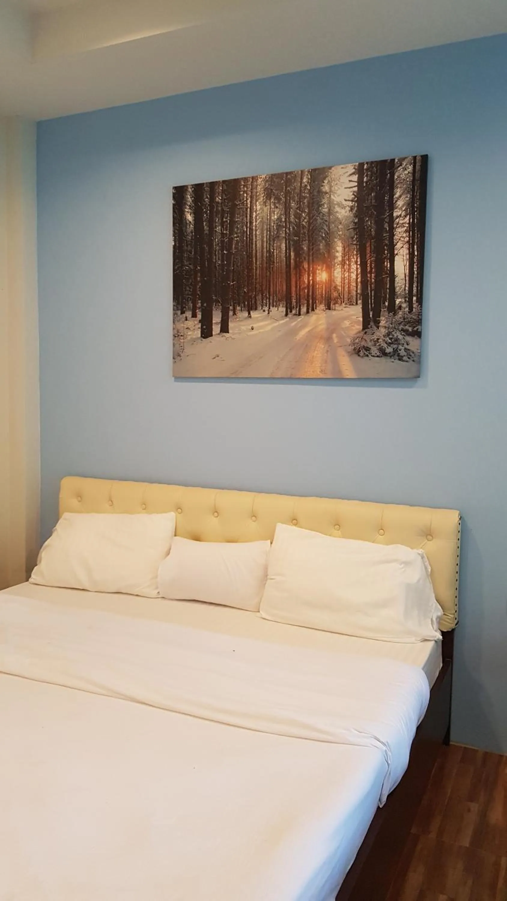 Bed in ที รีสอร์ท T Resort Suphanburi