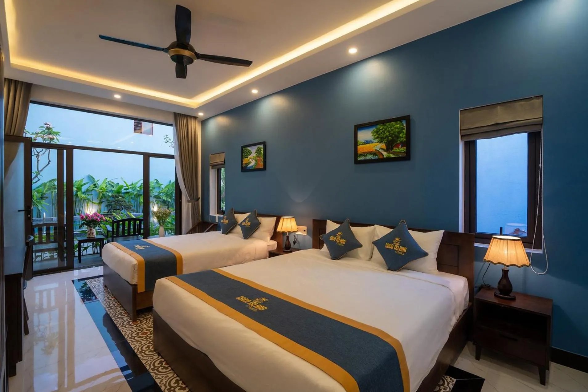 Bed in Coco Island Villa