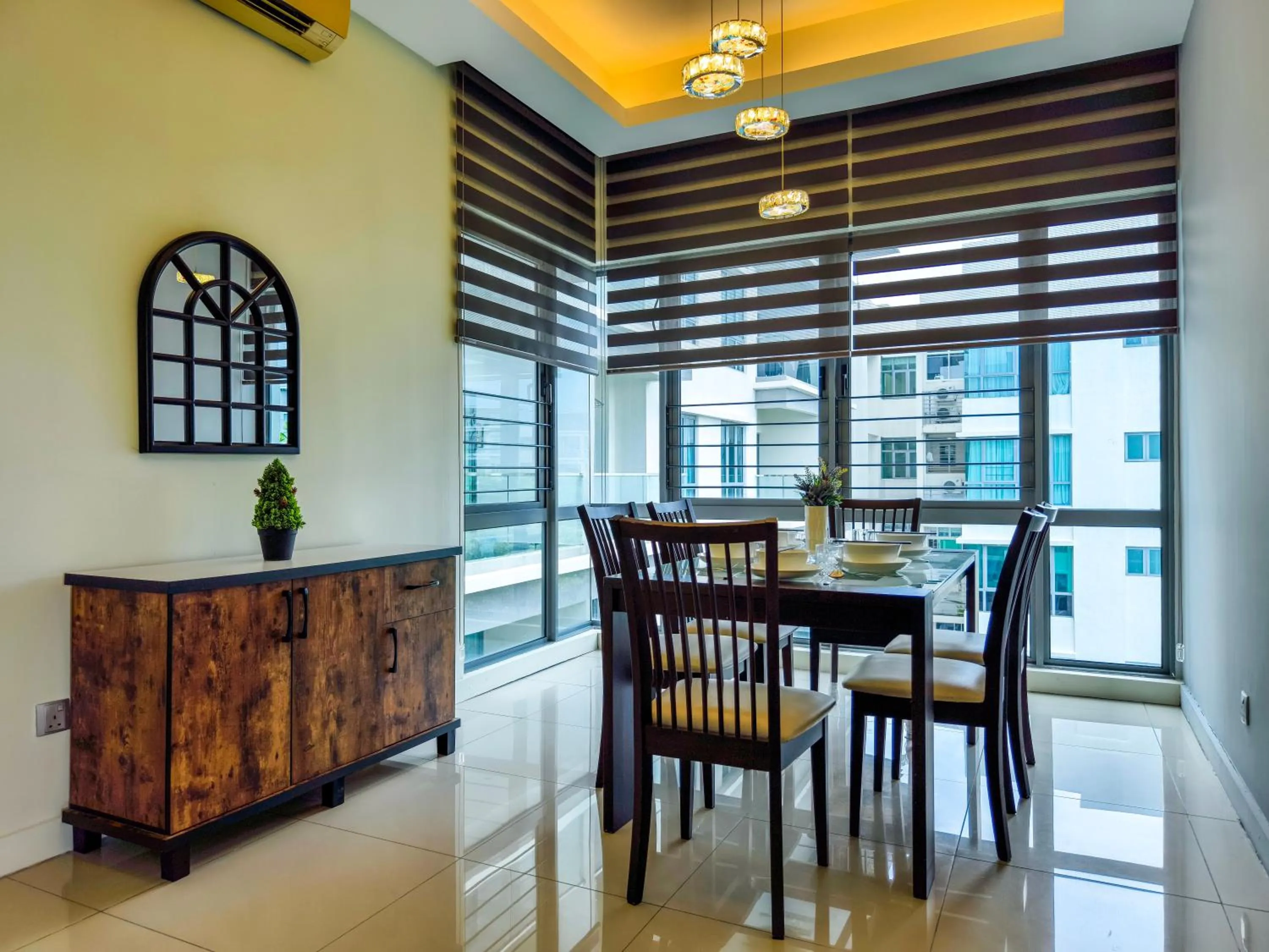 Dining area in AJ Suites @ Loft Imago KK