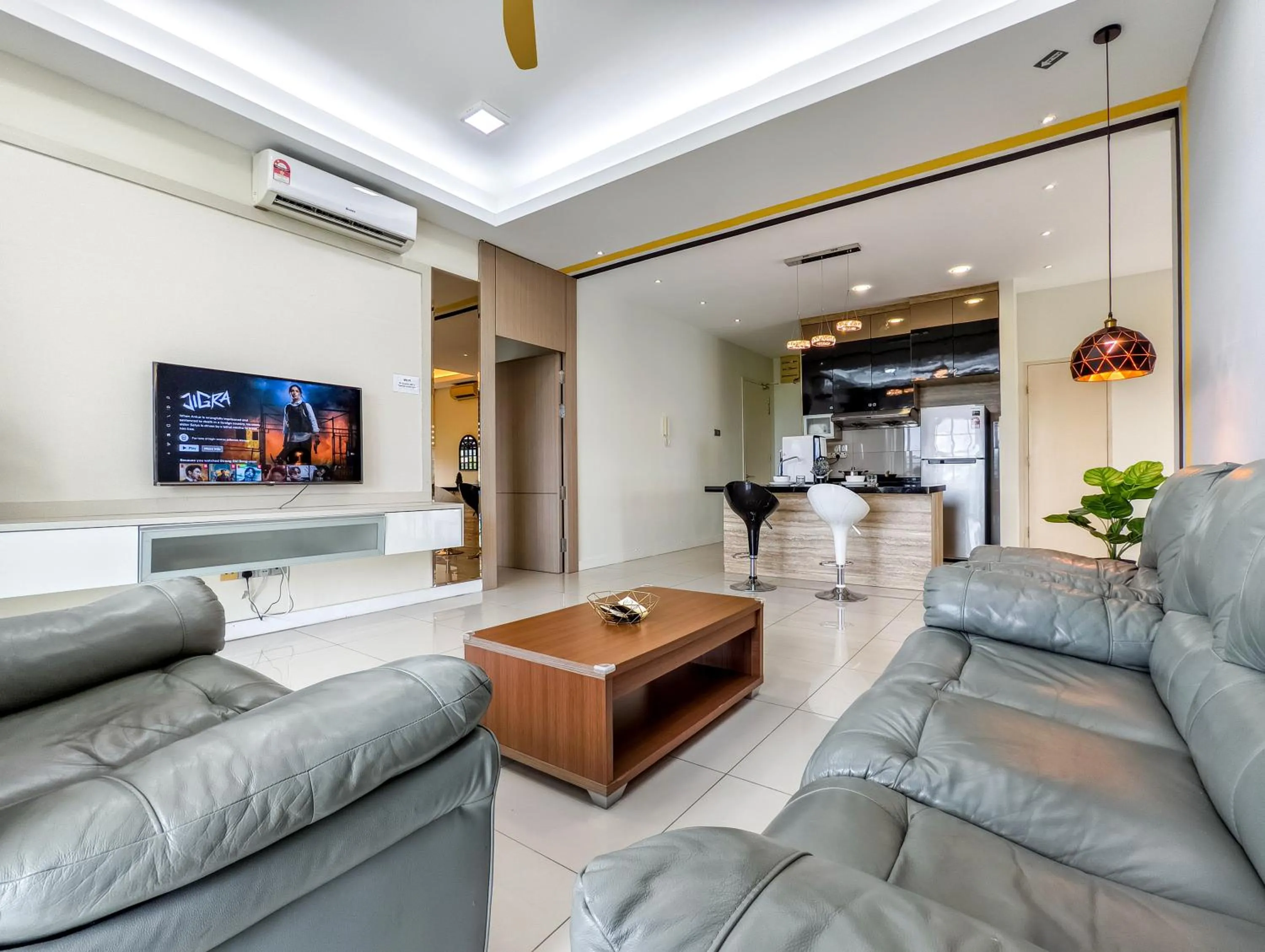 Communal lounge/ TV room in AJ Suites @ Loft Imago KK