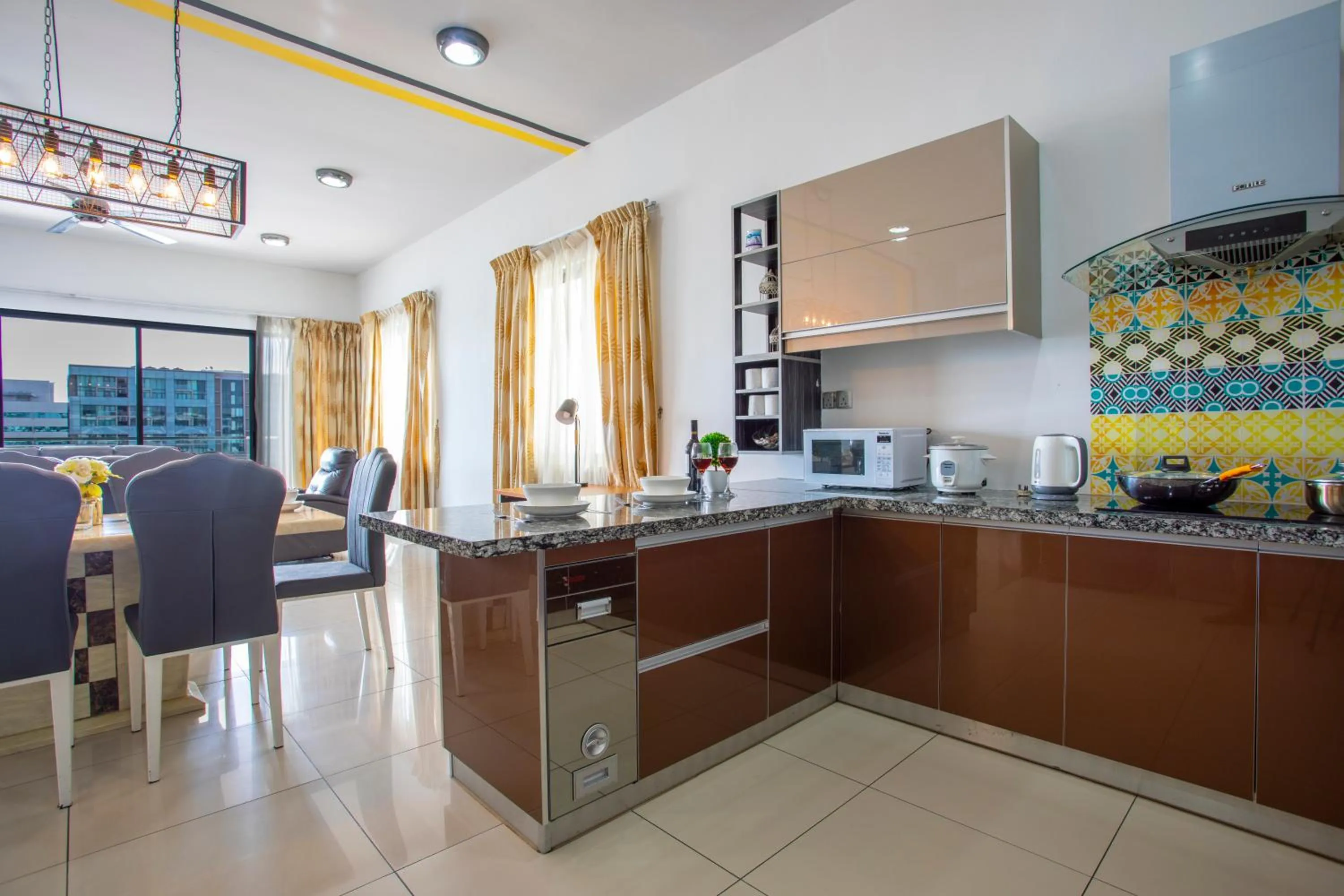 Kitchen or kitchenette in AJ Suites @ Loft Imago KK