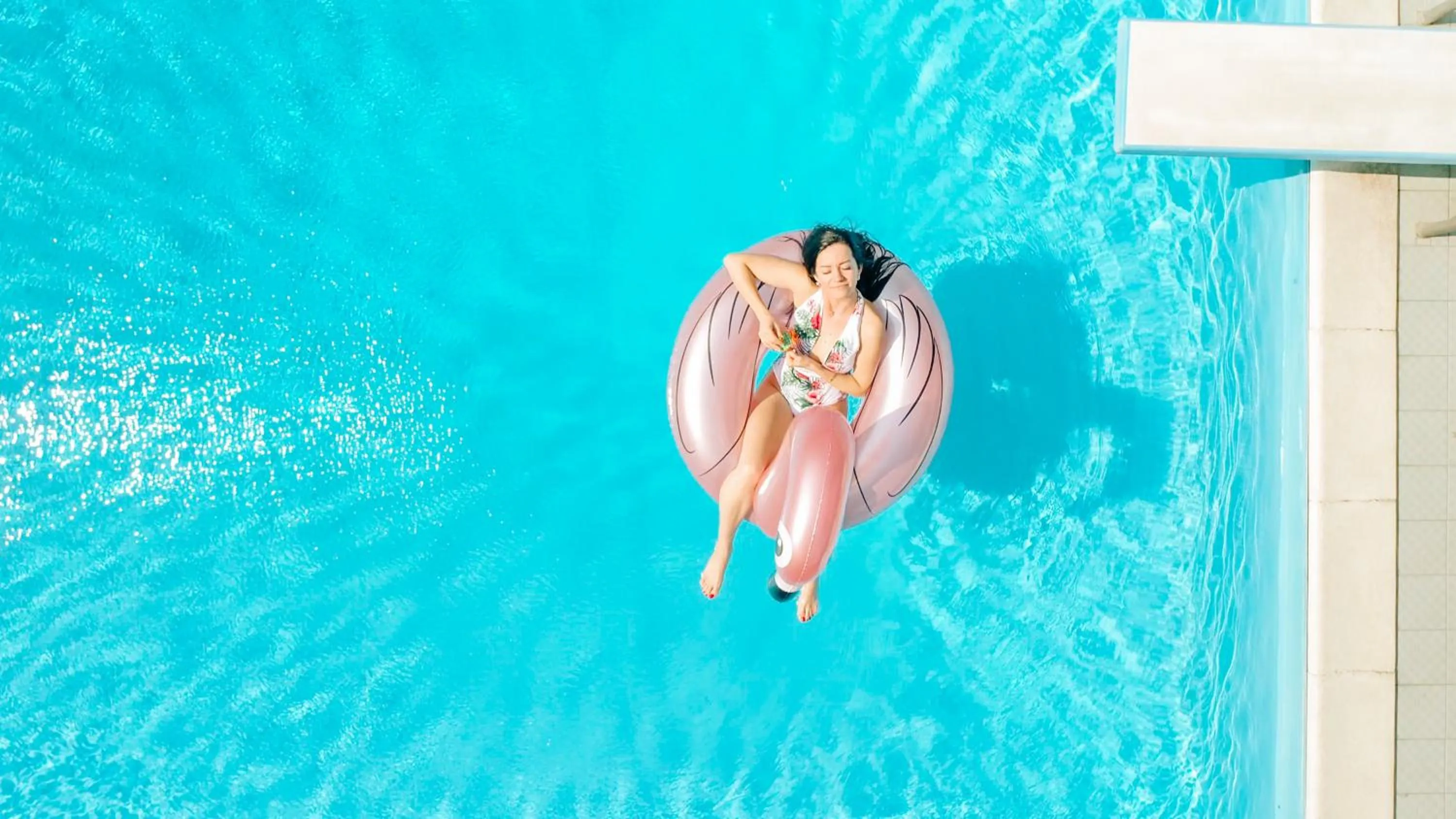 Pool view in Hotel Beverly