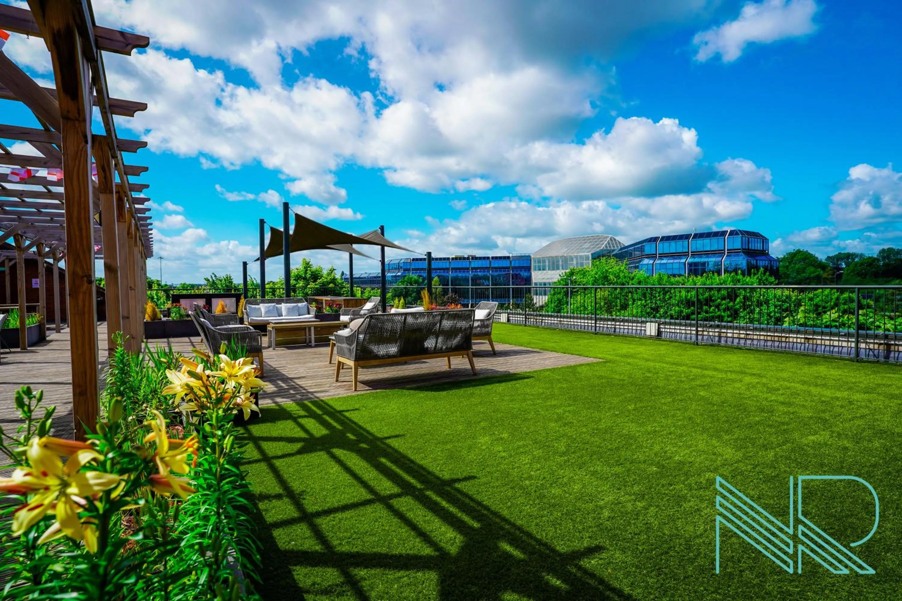 Garden in Luxury Stevenage Town Centre Apartment