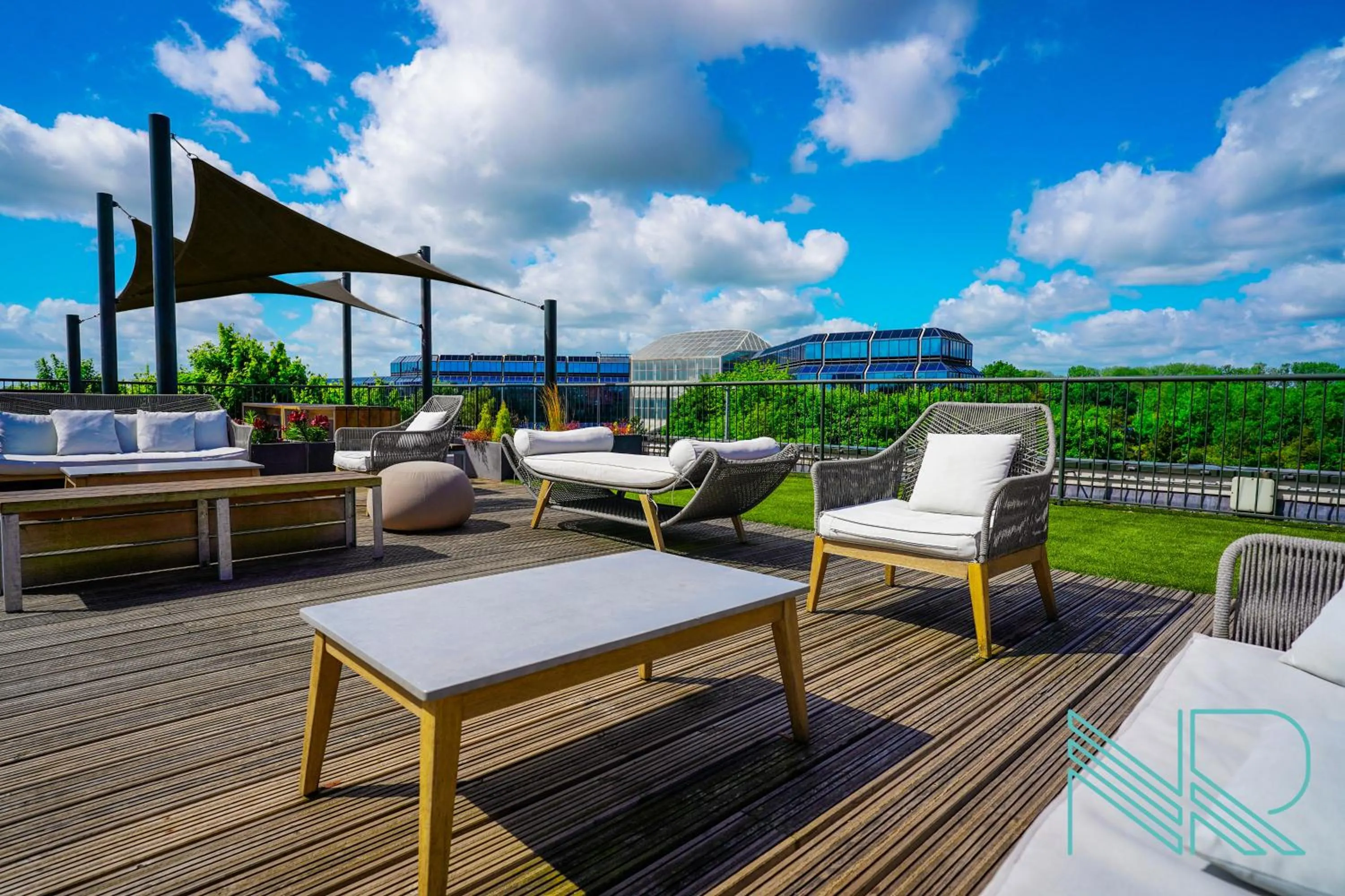 Garden in Luxury Stevenage Town Centre Apartment