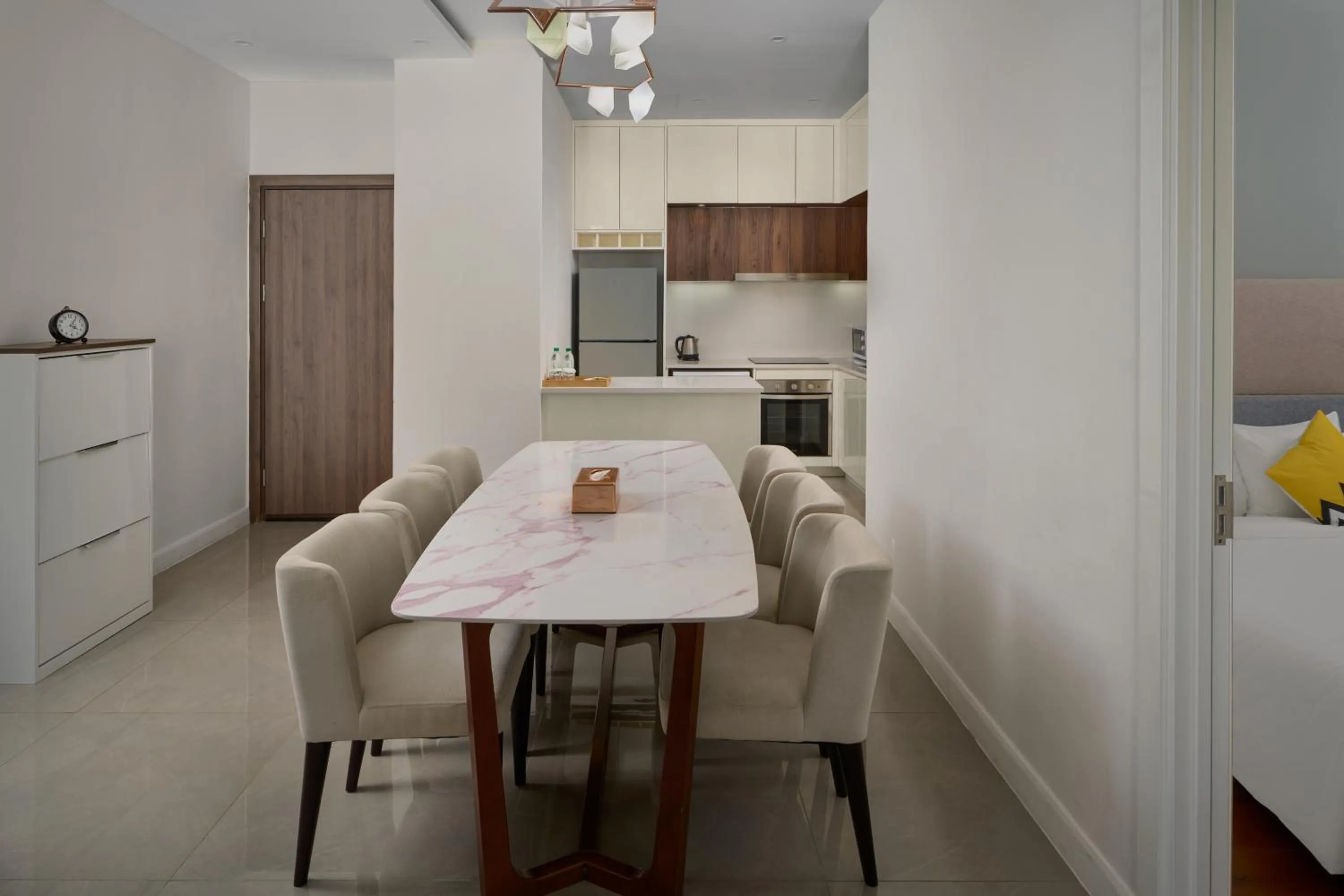 Dining area in The Peninsula Phnom Penh