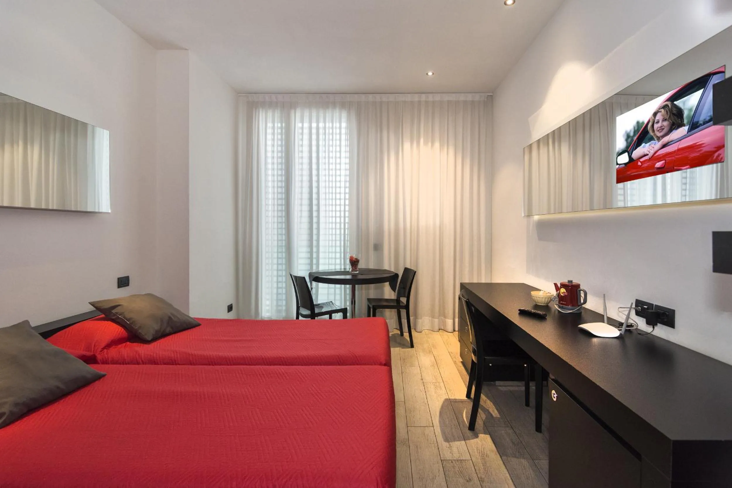 Bed in Blue Shades Hotel