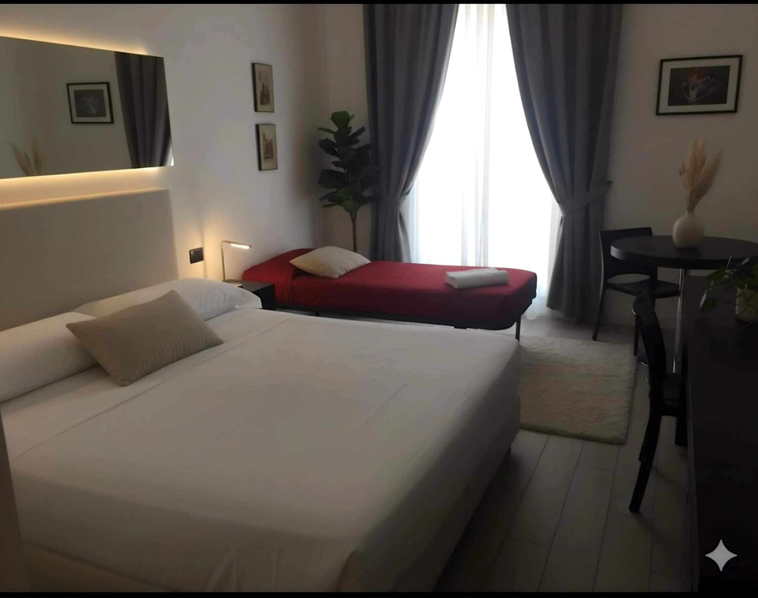 Bed in Blue Shades Hotel