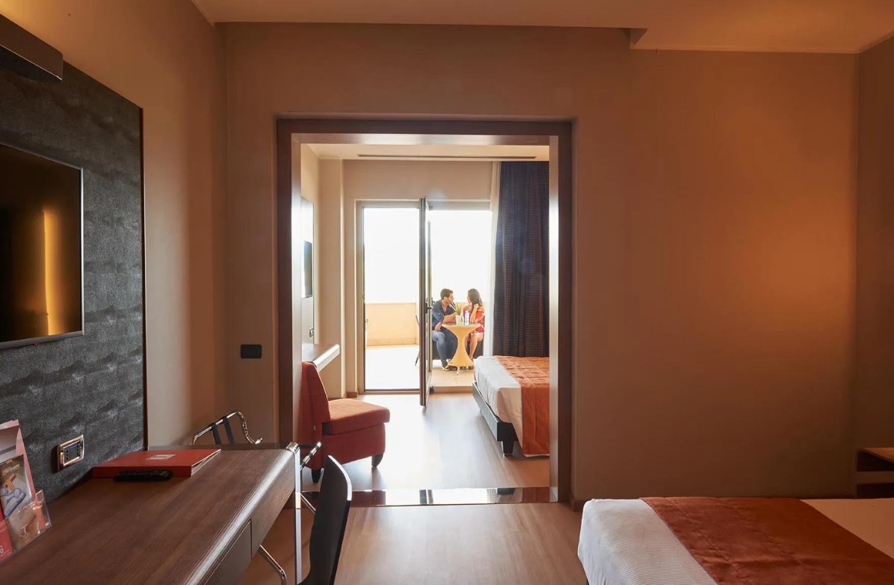 TV and multimedia, Bed in THotel Lamezia