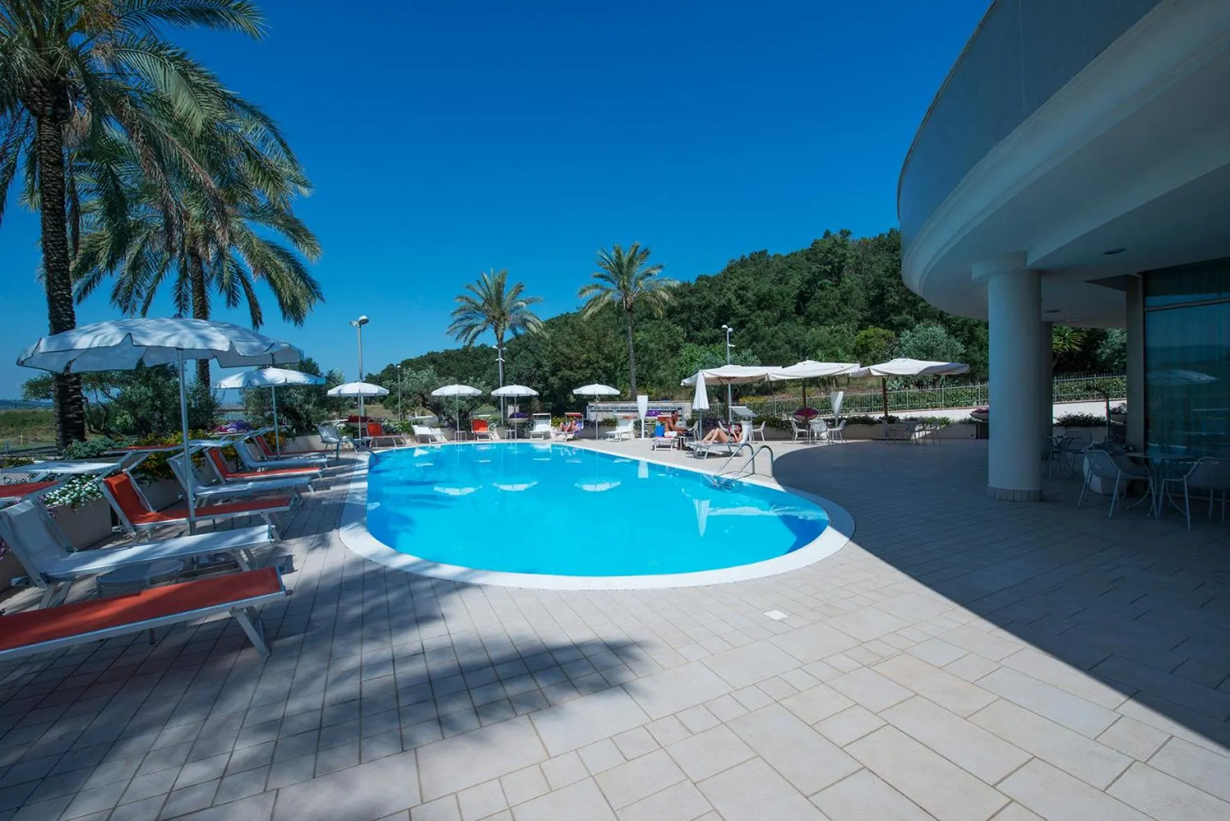 Pool view in THotel Lamezia
