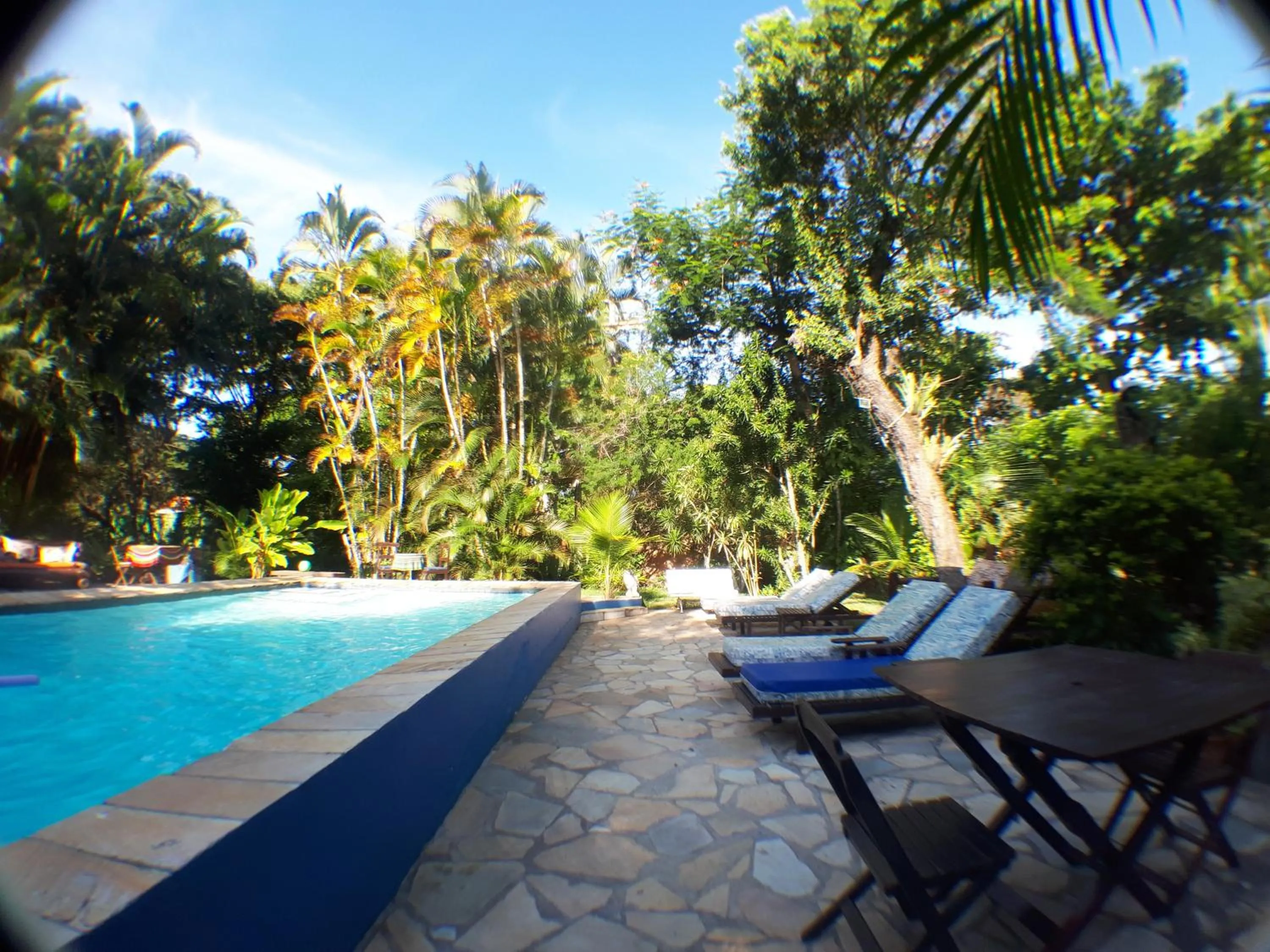 Pool view in Pousada Alicia