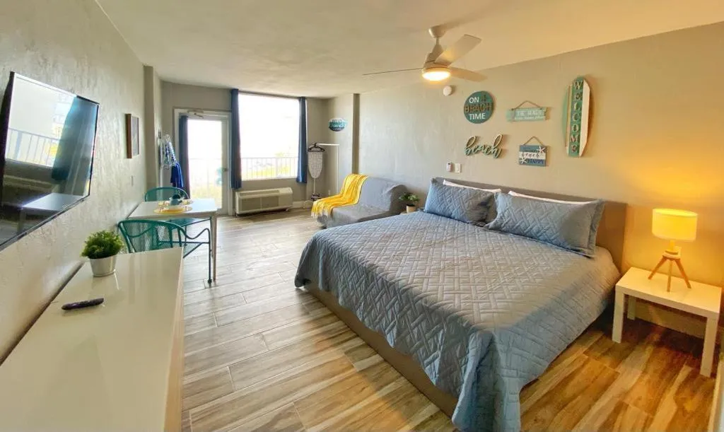 Bed in Sea Dip Resort Studios!