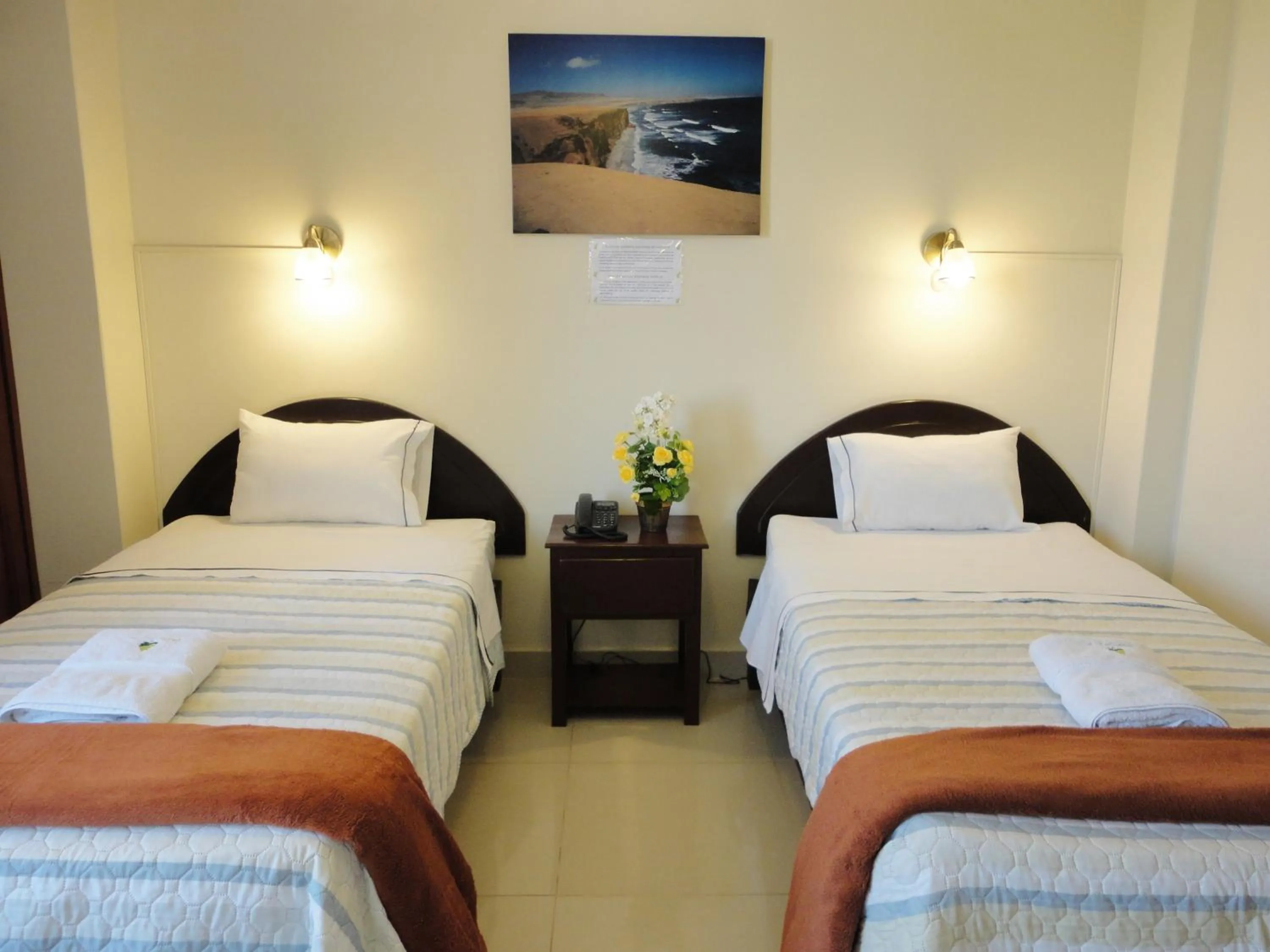 Bed in Hotel Torontel