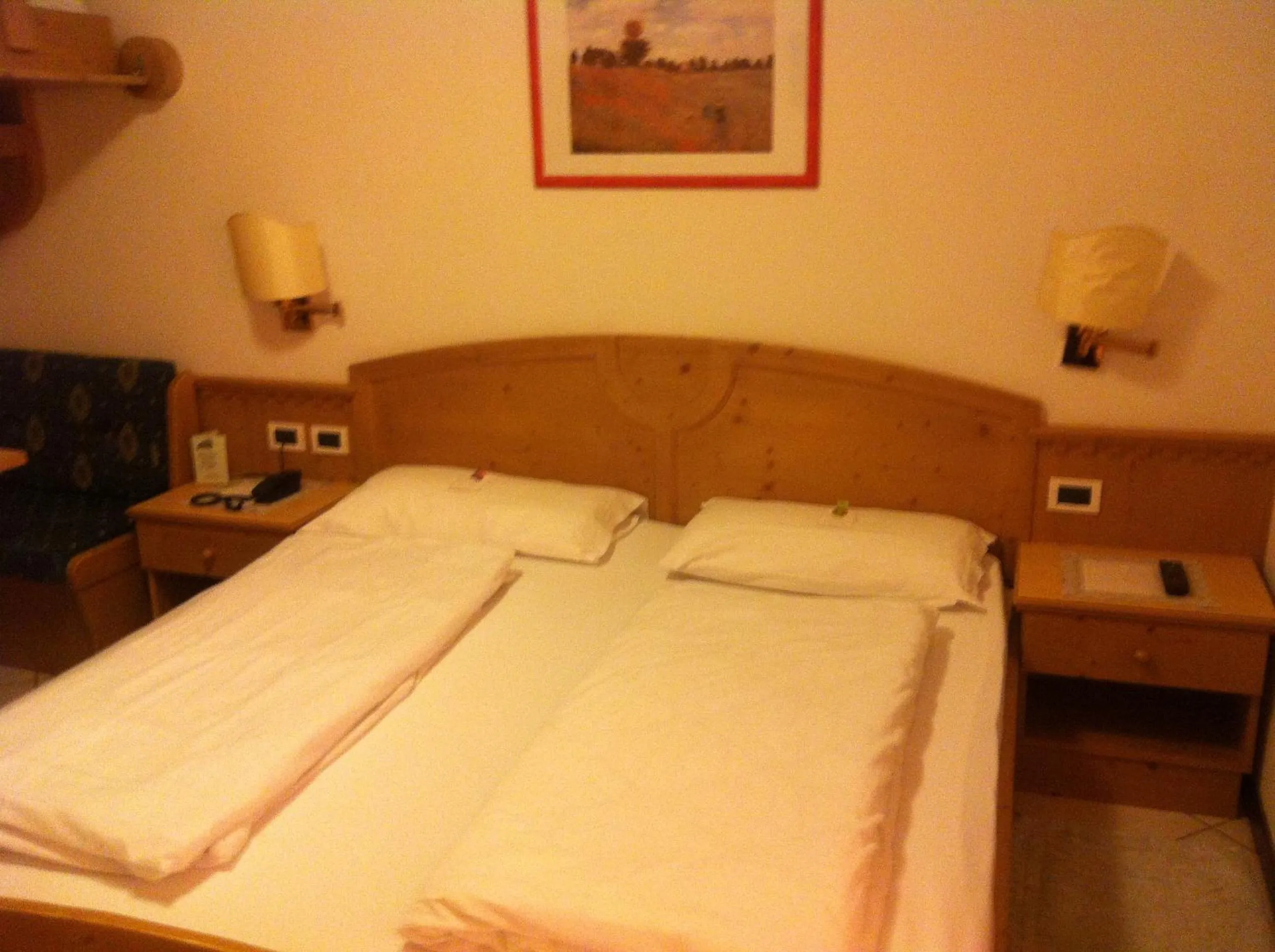 Bed in Piccolo Hotel Sciliar