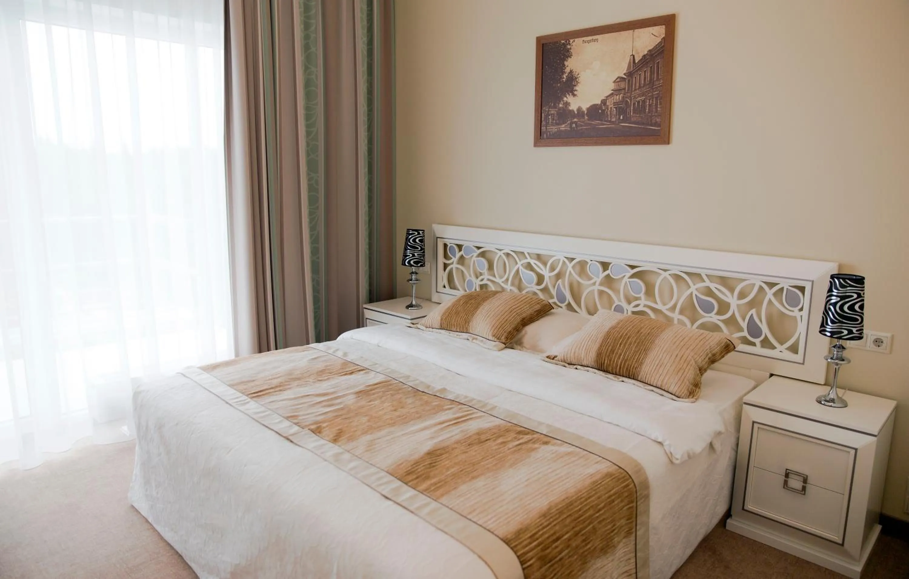 Bed in Noorus SPA Hotel