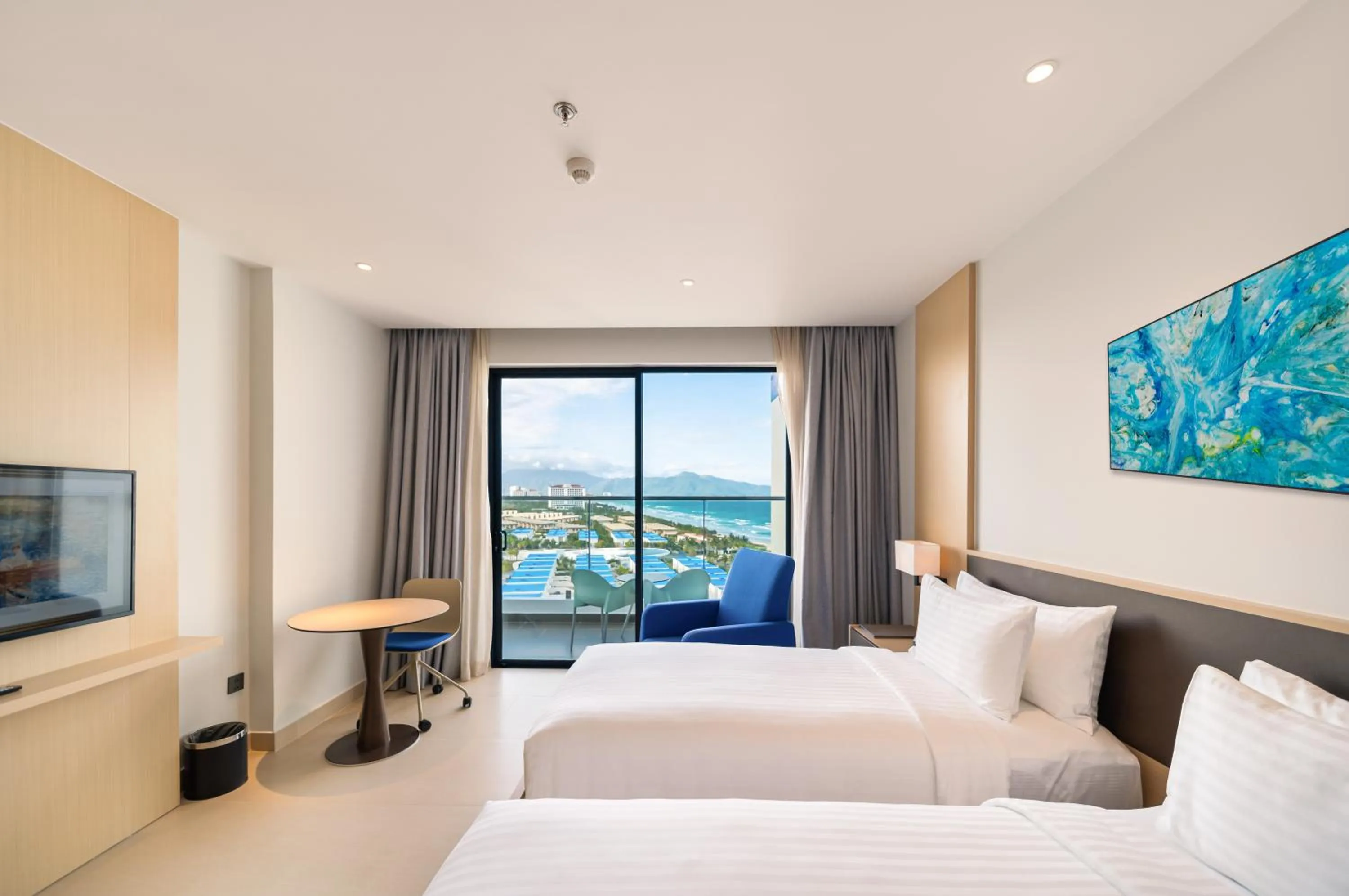 View (from property/room), Bed in The Empyrean Cam Ranh Beach Resort