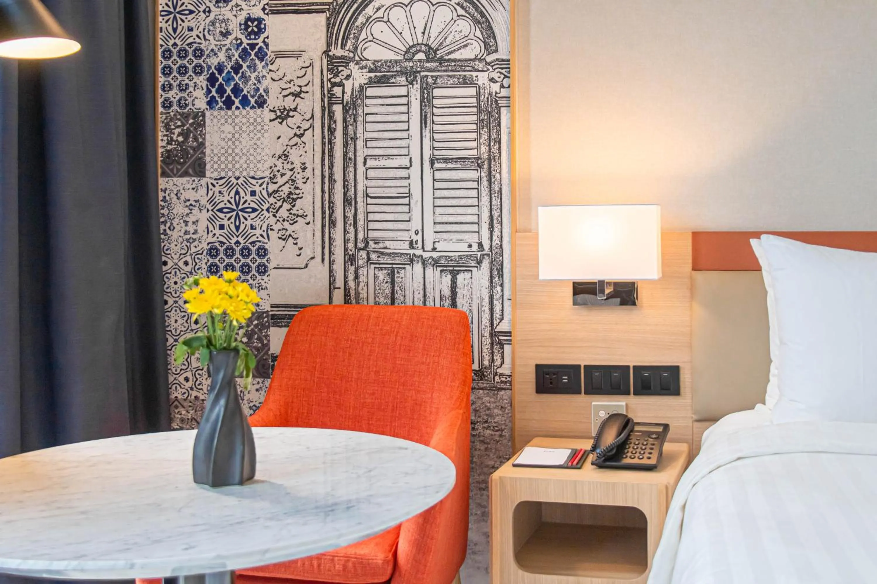 Seating area, Bed in GLOW Mira Karon Beach