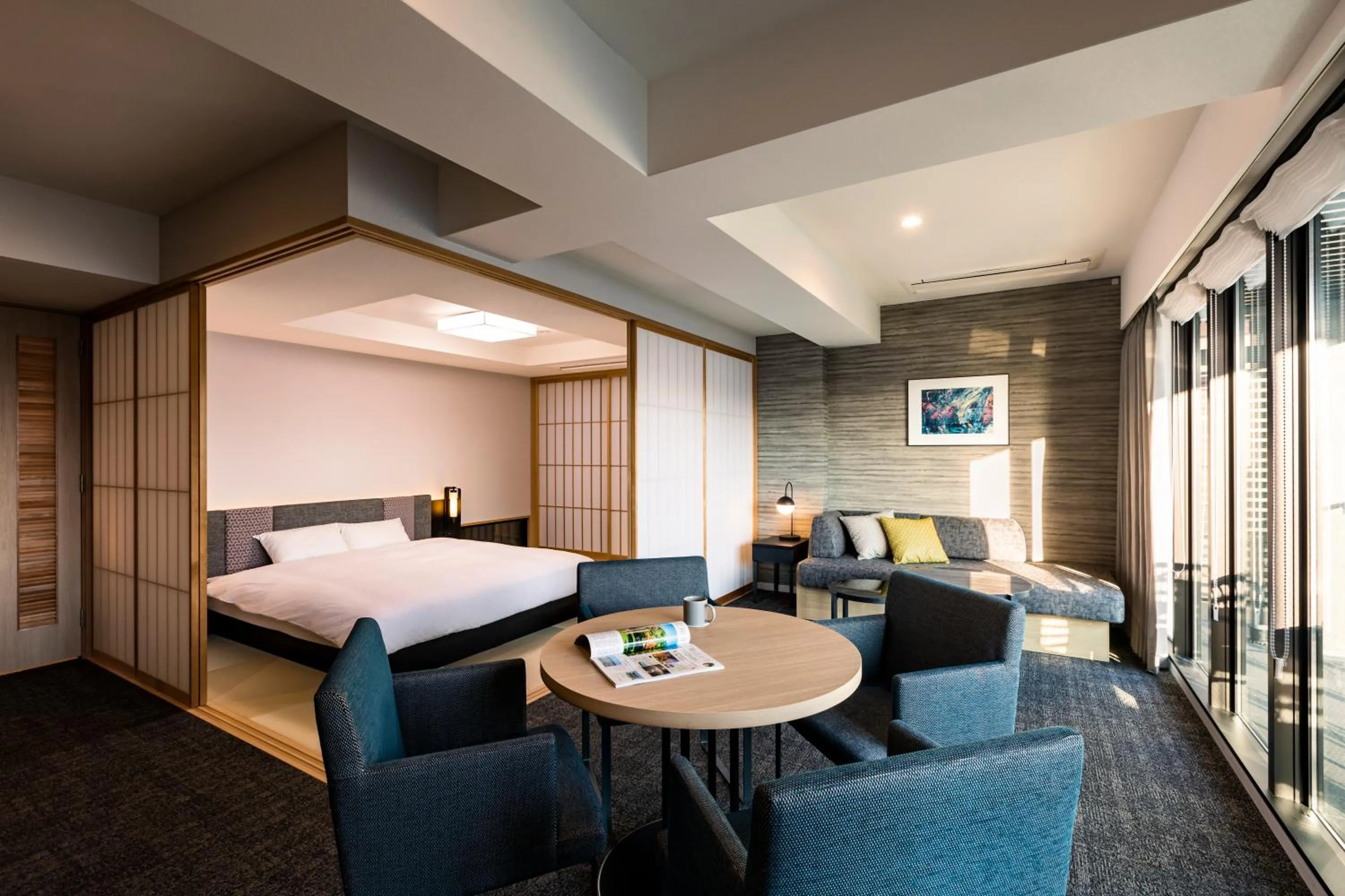 Photo of the whole room, Bed in Rinn Kyoto Station