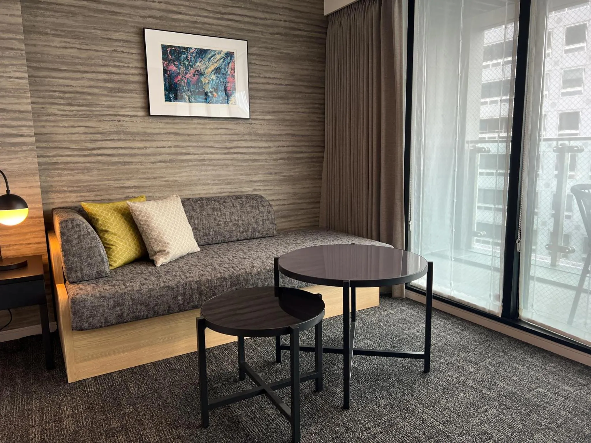 Seating area in Rinn Kyoto Station
