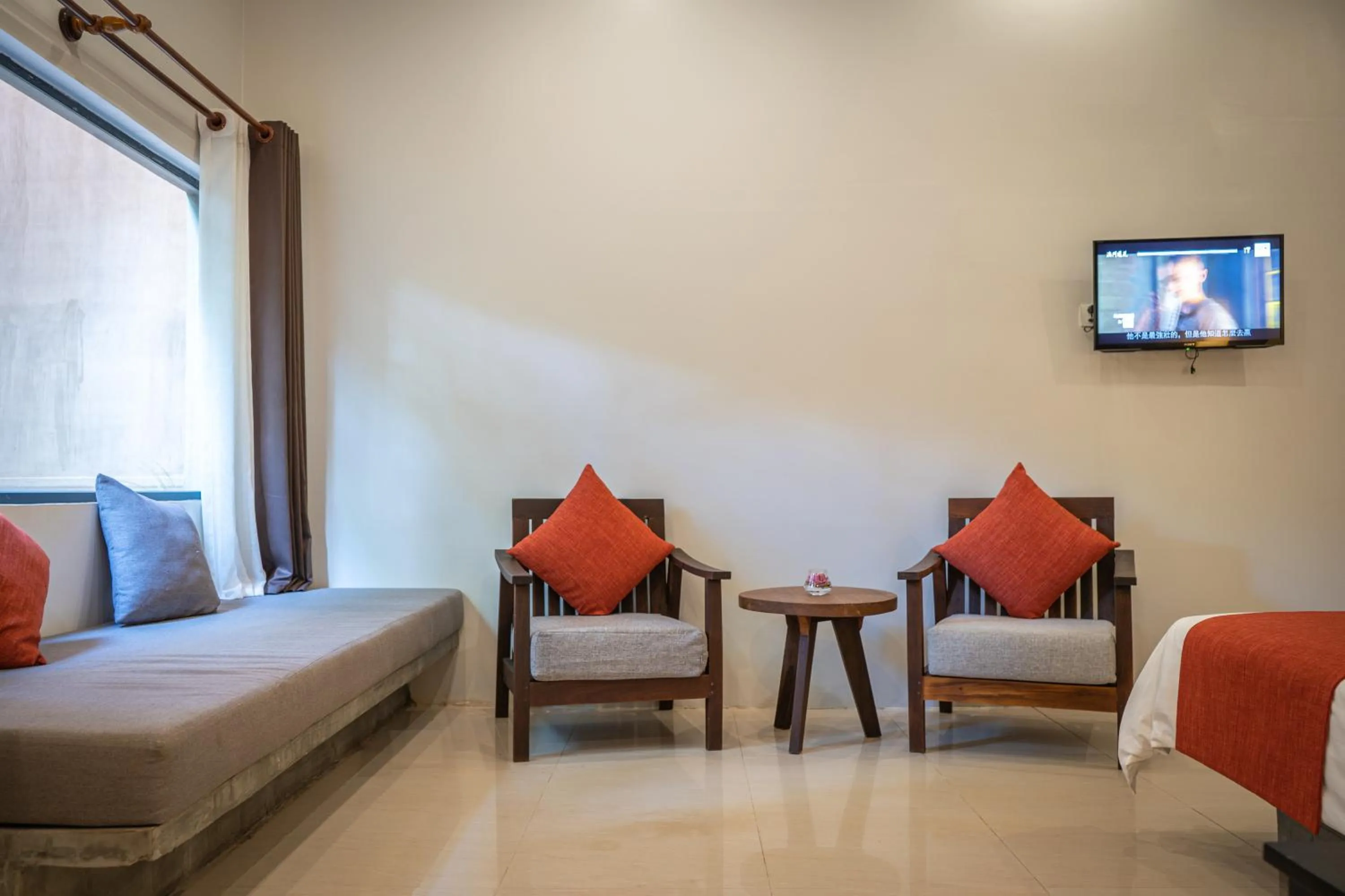 Seating area, Bed in Grange