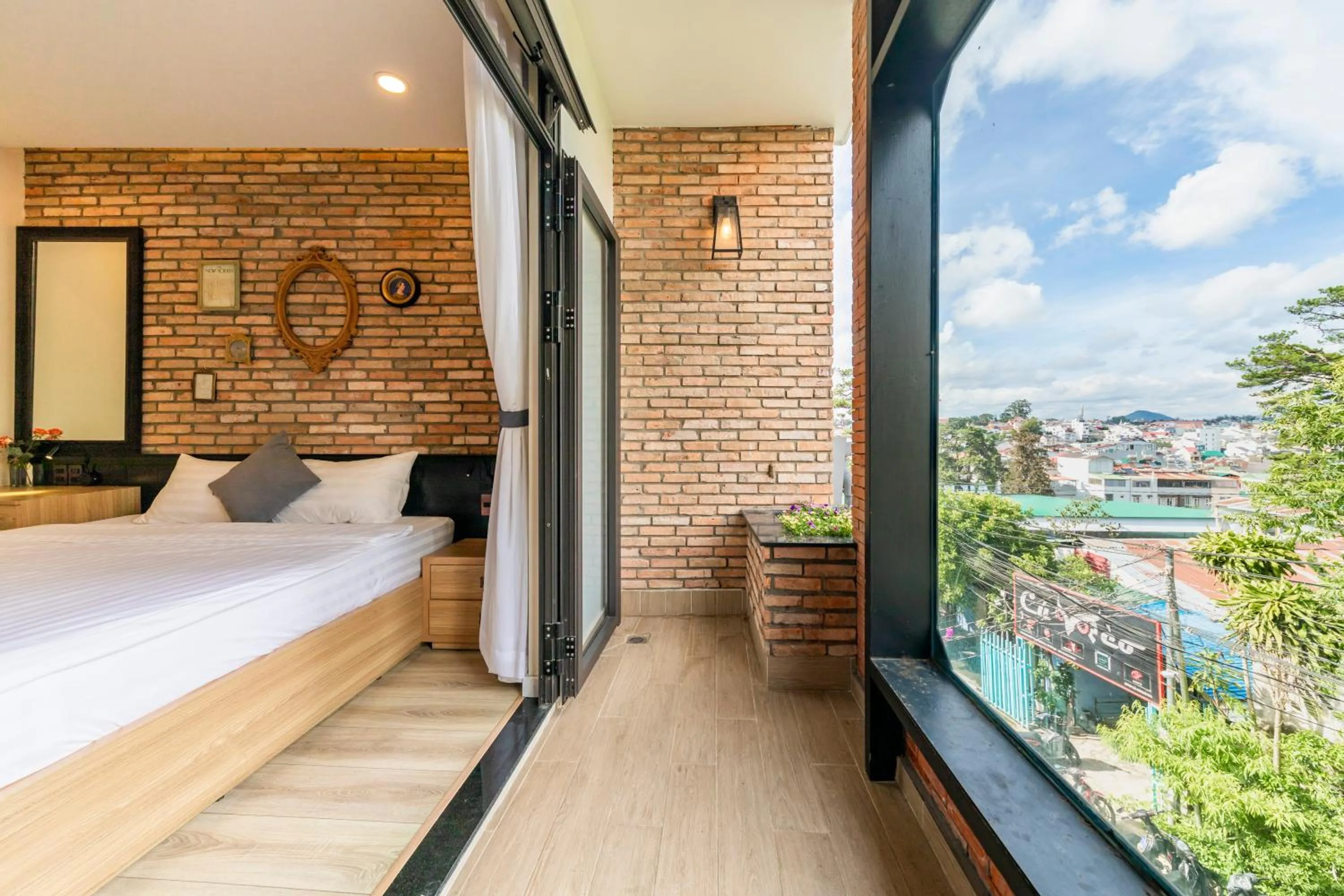 View (from property/room), Bed in The Brick Home dalat