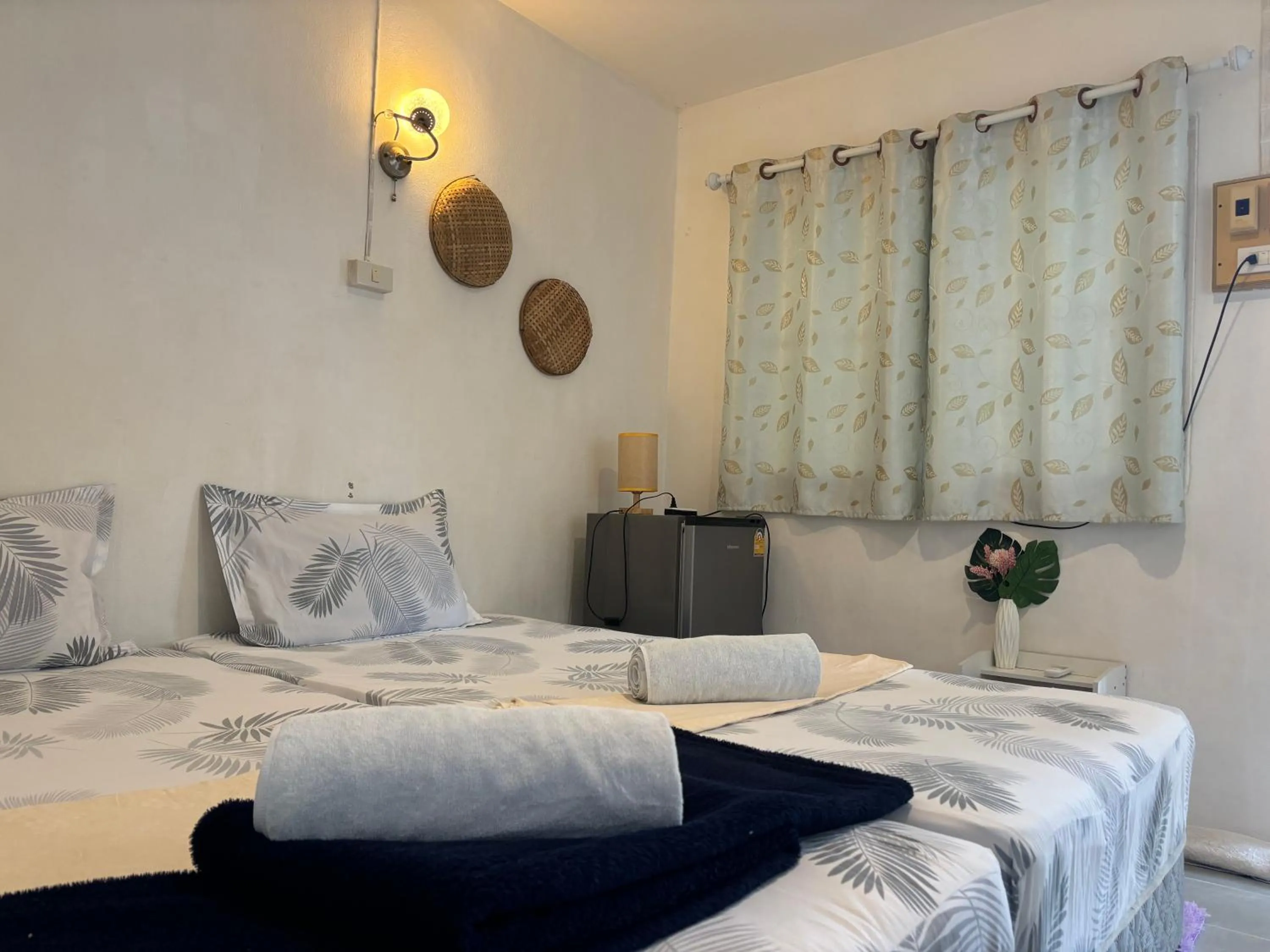 Bed in Phangan Villa Bungalows