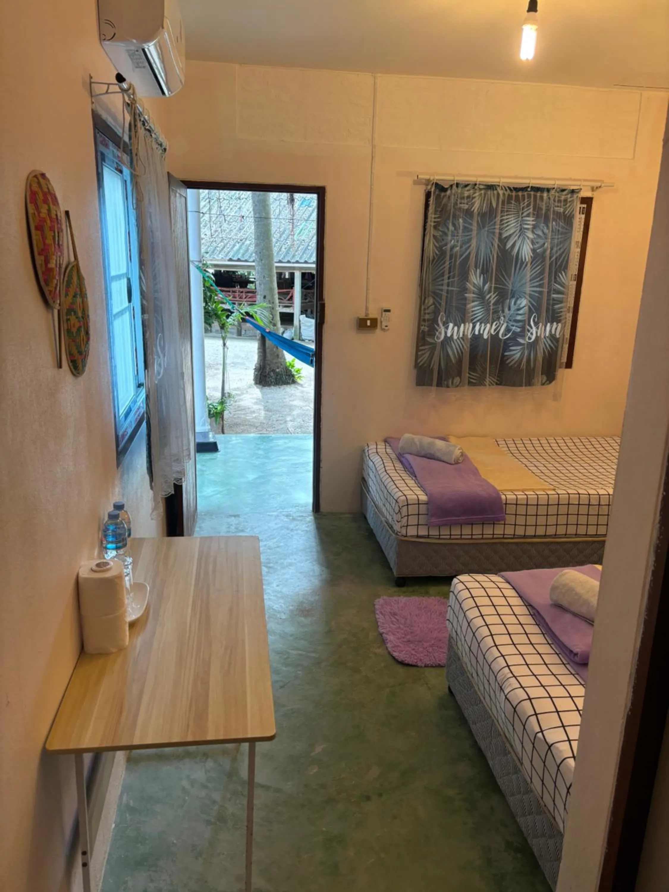 Bed in Phangan Villa Bungalows