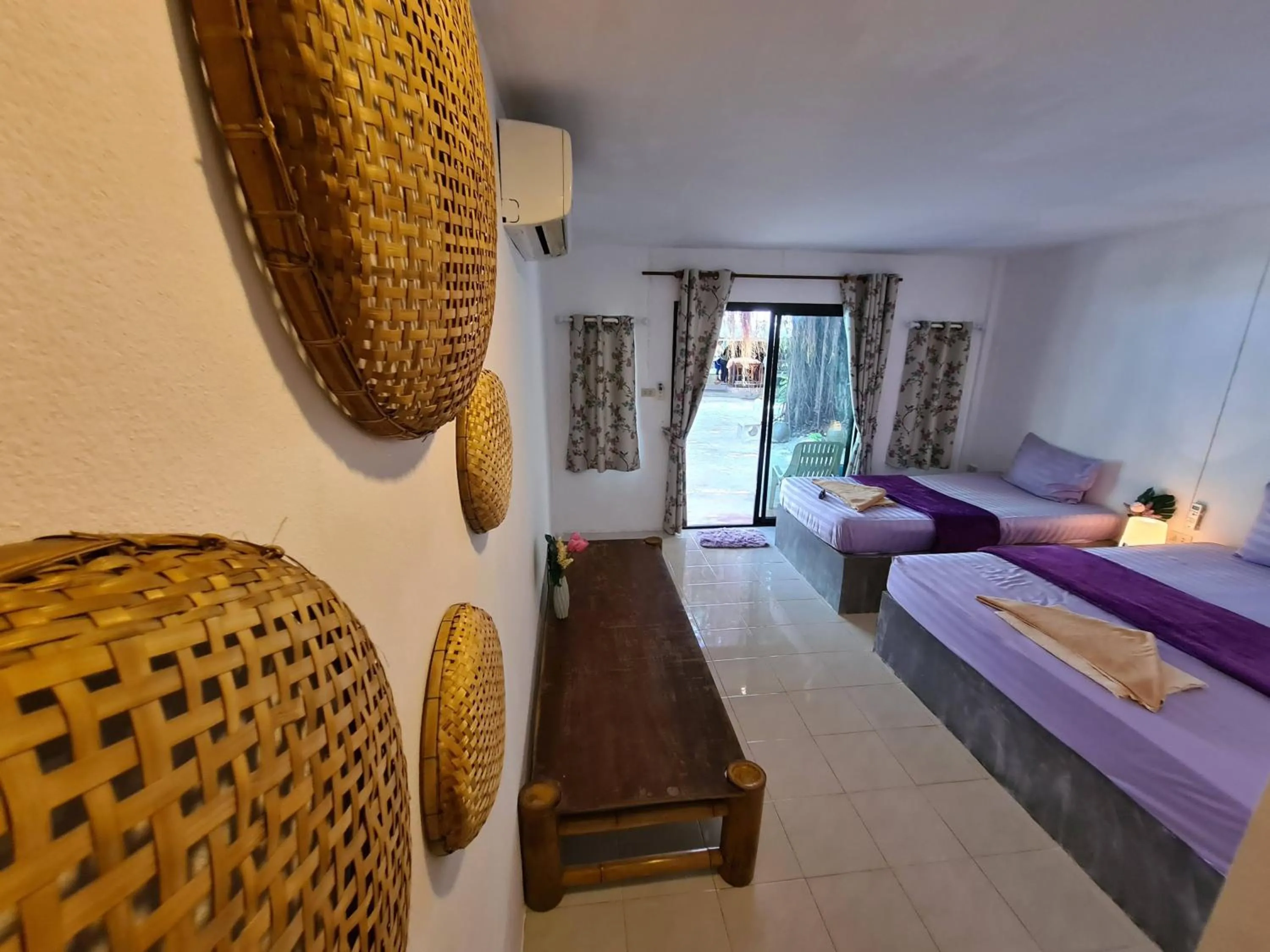 Bed in Phangan Villa Bungalows