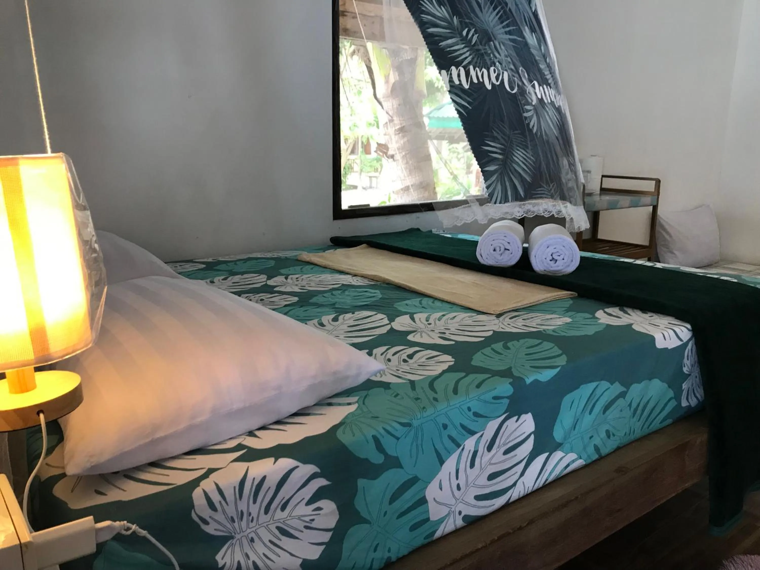 Bed in Phangan Villa Bungalows
