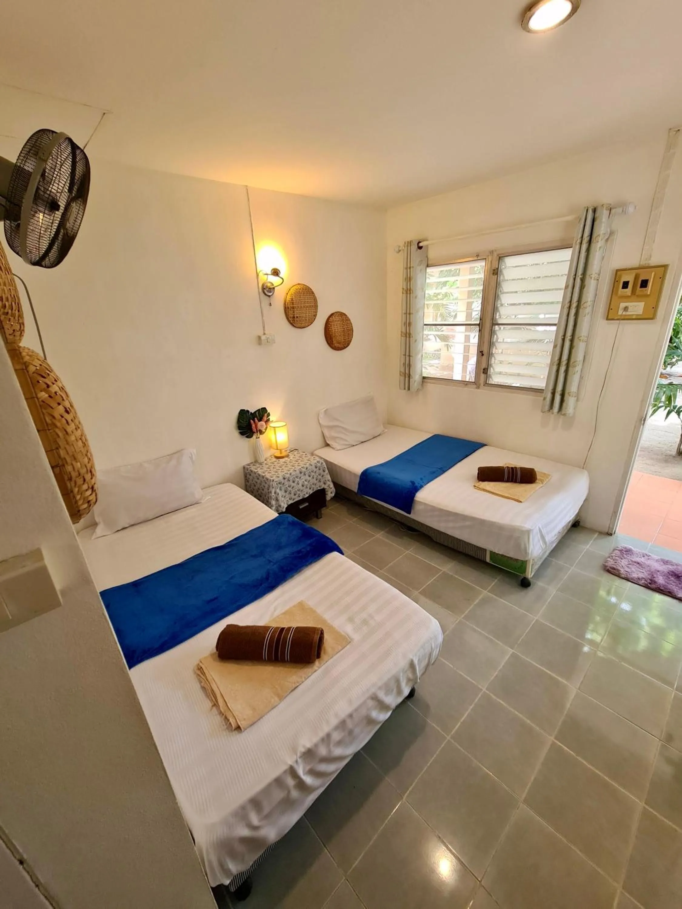 Bed in Phangan Villa Bungalows