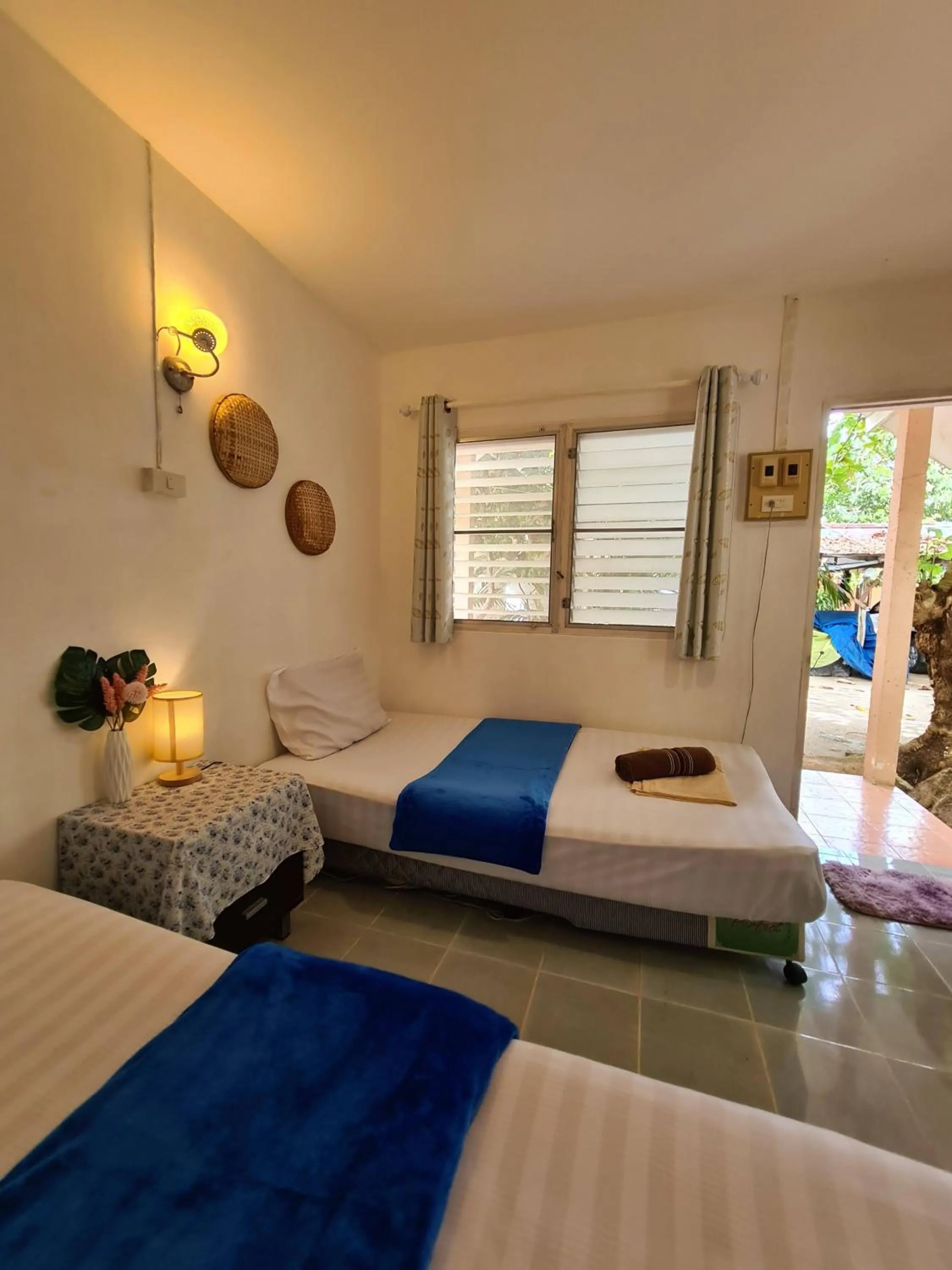 Bed in Phangan Villa Bungalows