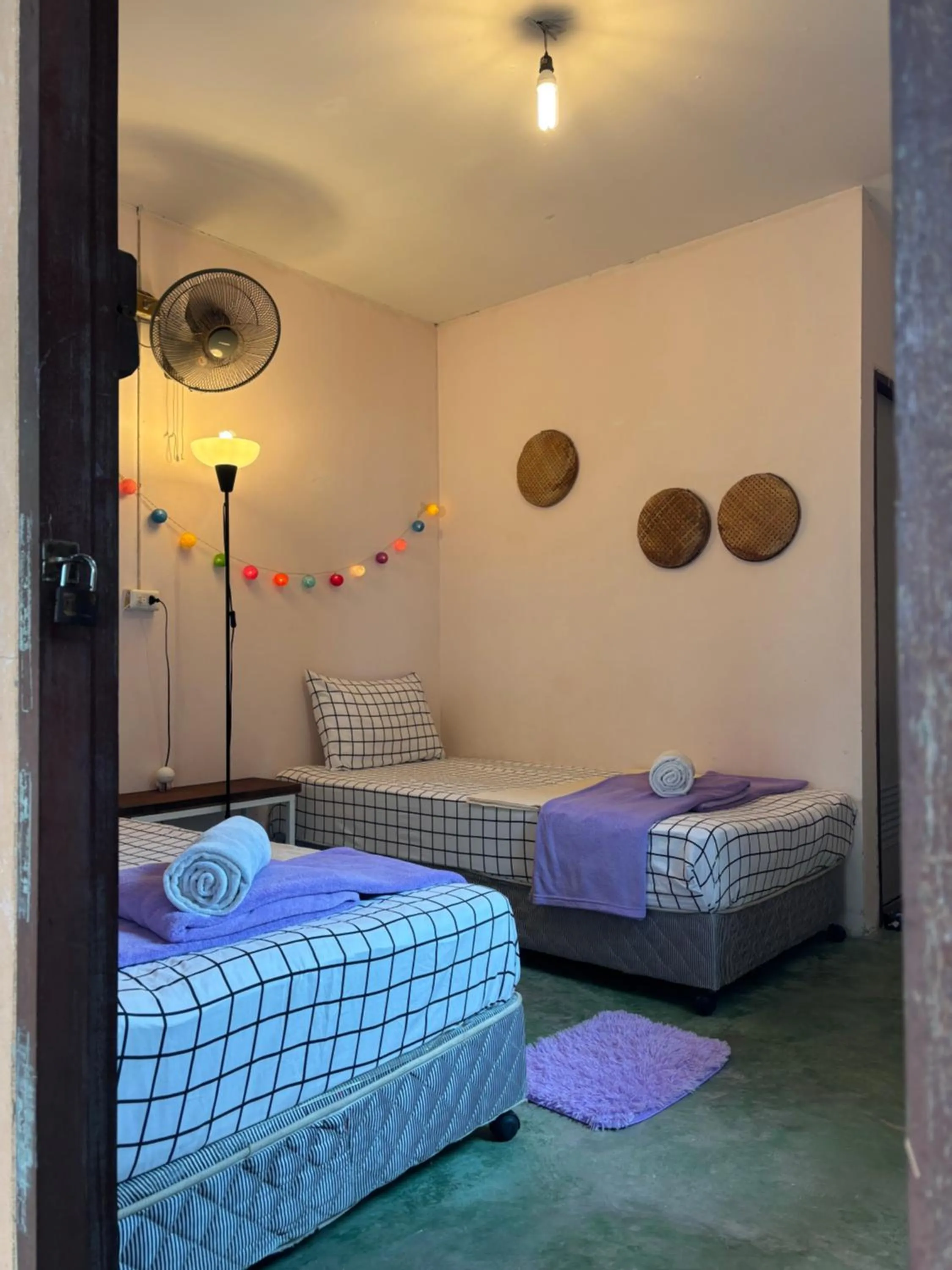 Bed in Phangan Villa Bungalows